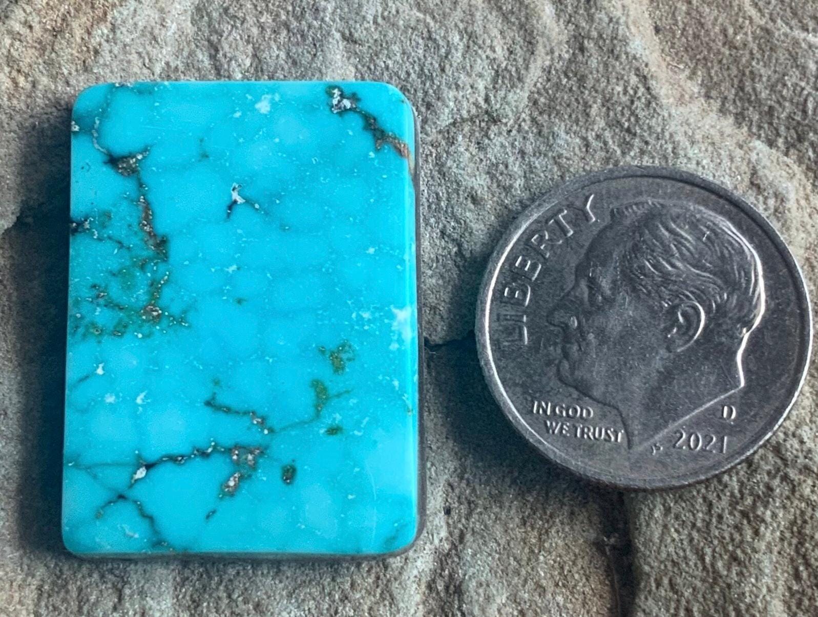 Royston Turquoise Large Blue Rectangular Cabochon #R8
