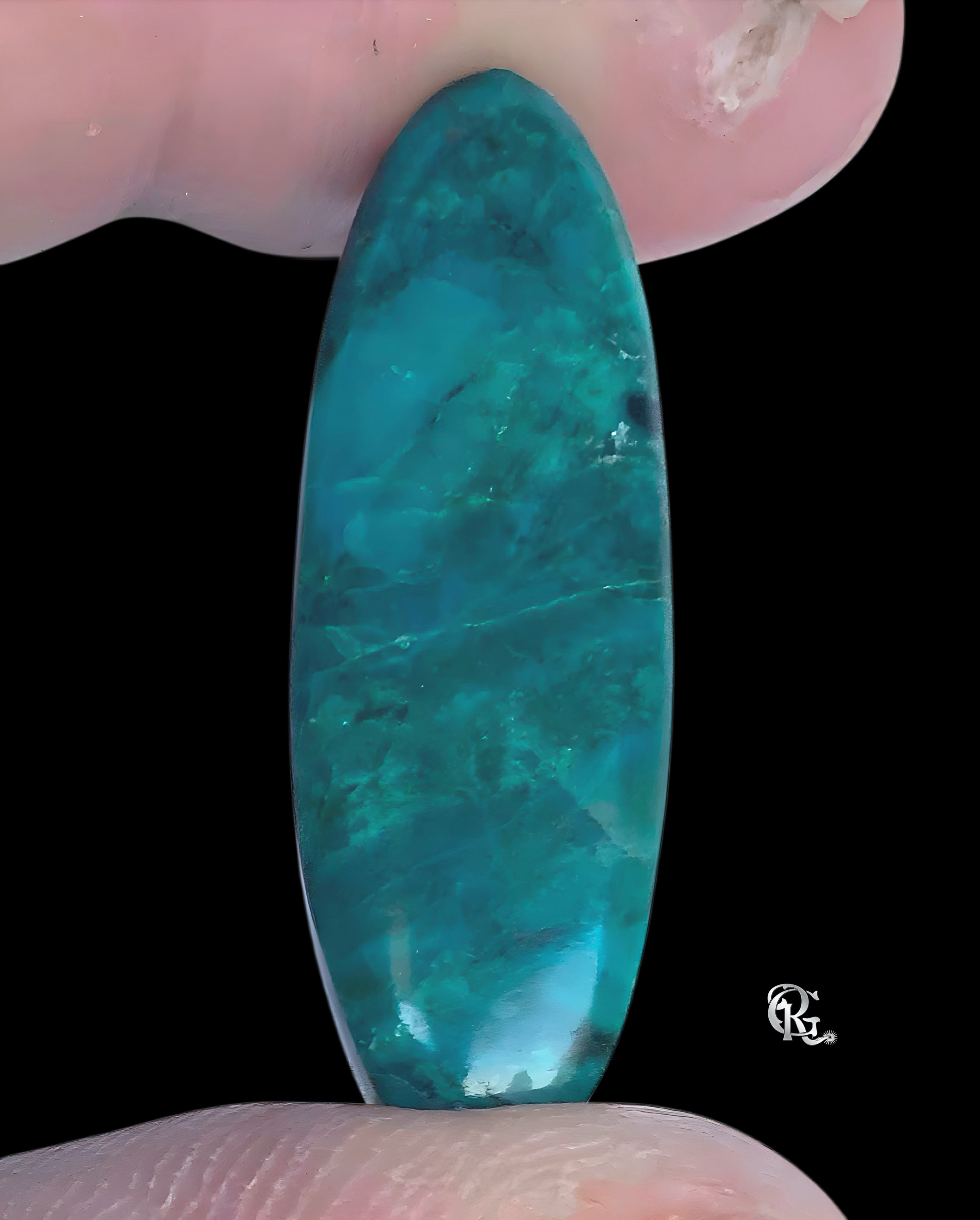 Chrysocolla Malachite Long Oval Cabochon #11