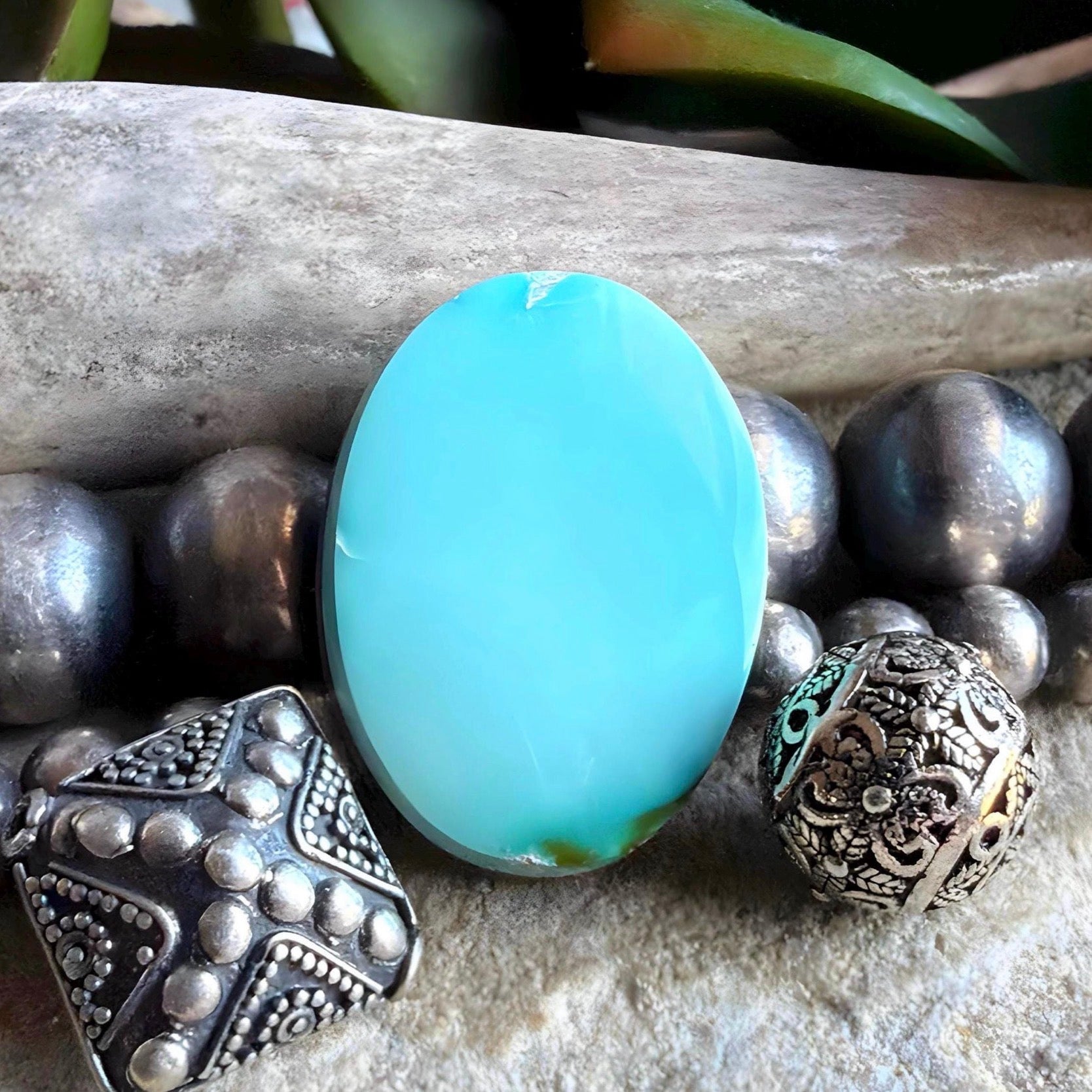 Royston Turquoise Mint Green Oval Cabochon-Nevada Gemstone