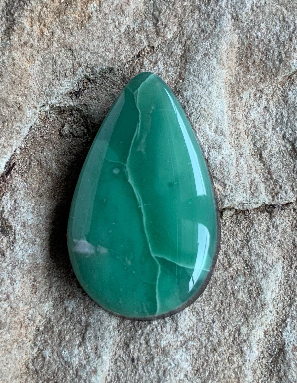 Natural Australian Variscite Teardrop Cabochon