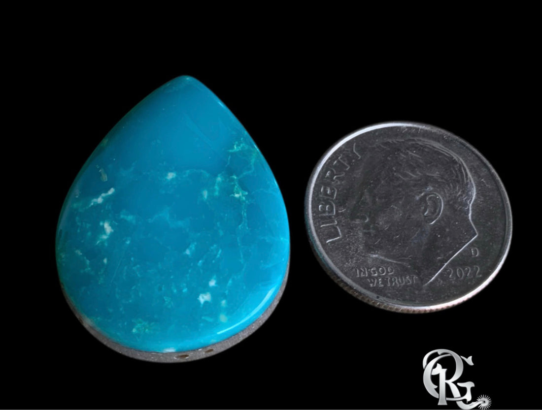 Royston Turquoise Teardrop Cabochon-Nevada Mined Gemstone