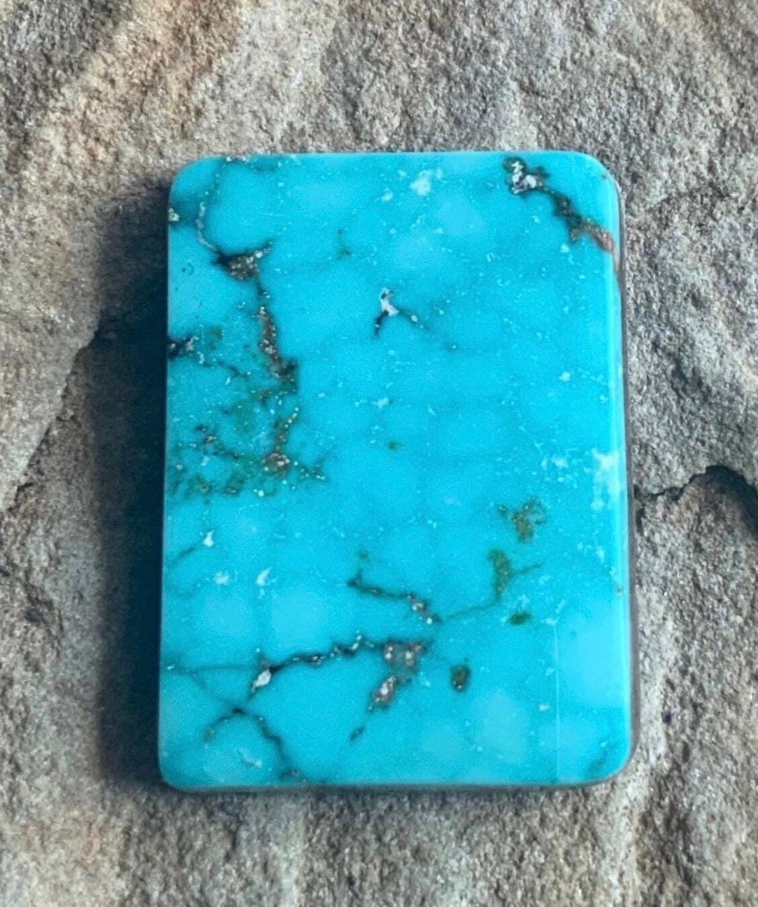 Royston Turquoise Large Blue Rectangular Cabochon #R8