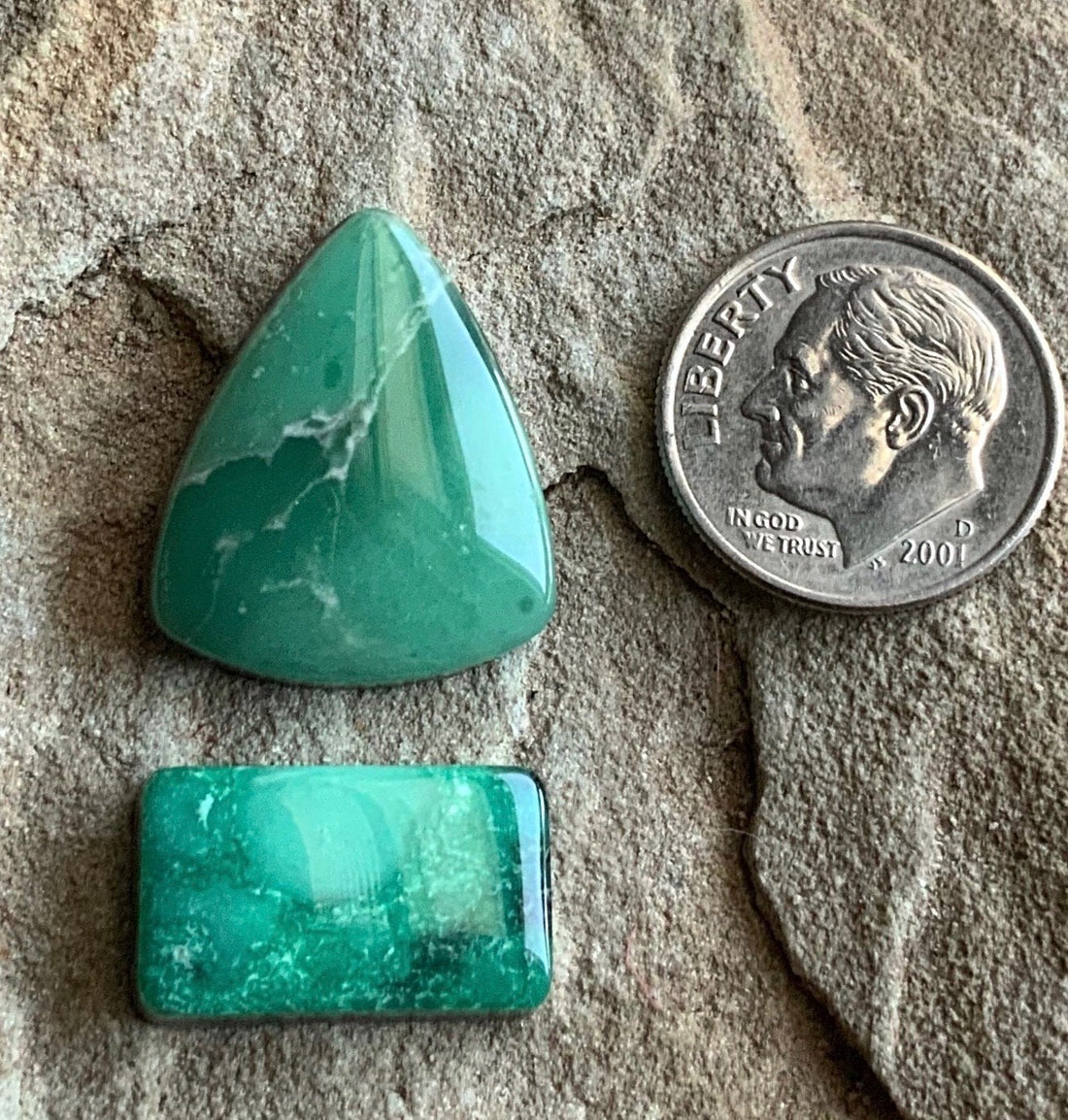 Natural Australian Variscite Cabochon Two Piece Set