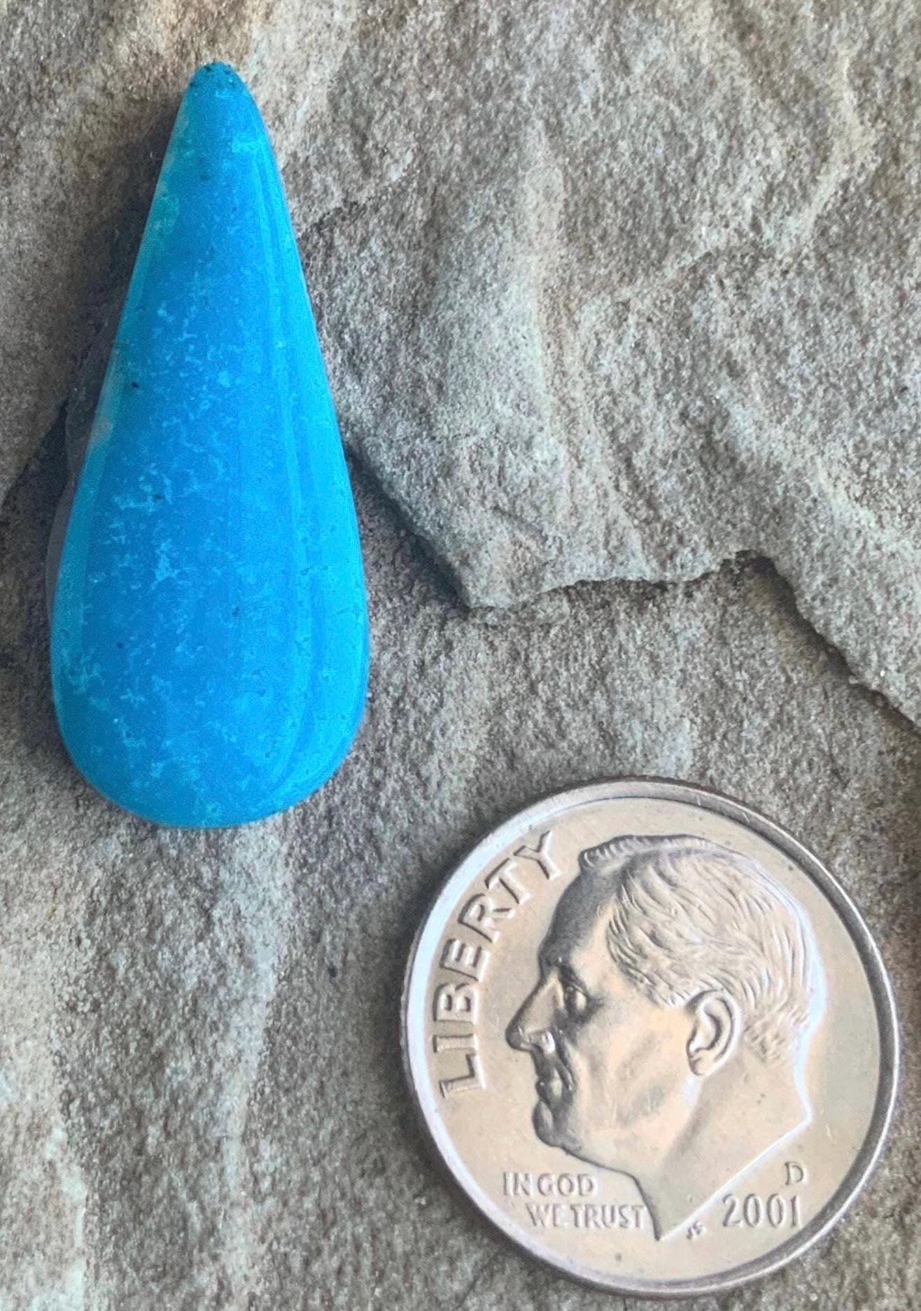 Kingman Turquoise Teardrop Cabochon