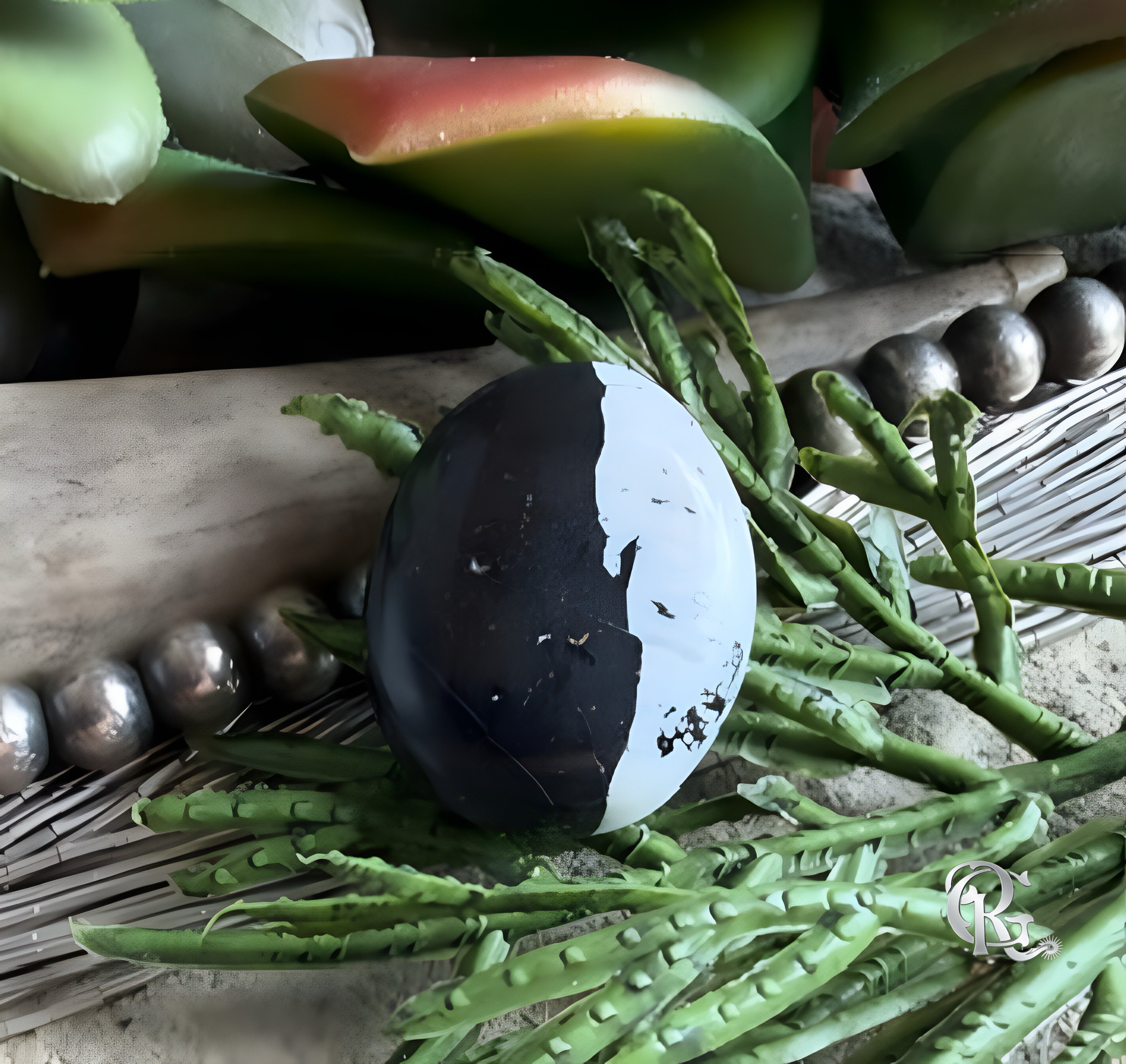 Natural White Buffalo Oval Cabochon