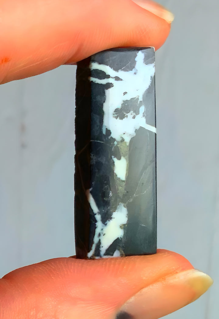 Natural White Buffalo Rectangle Cabochon-Nevada Gemstone — Ranch Gypsy