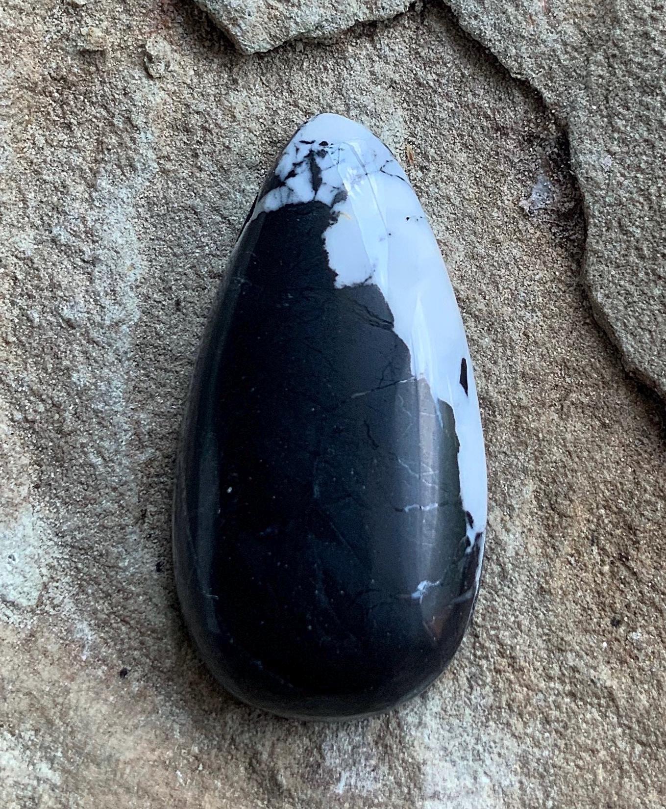 Stunning Natural White Buffalo Teardrop Cabochon — Ranch Gypsy