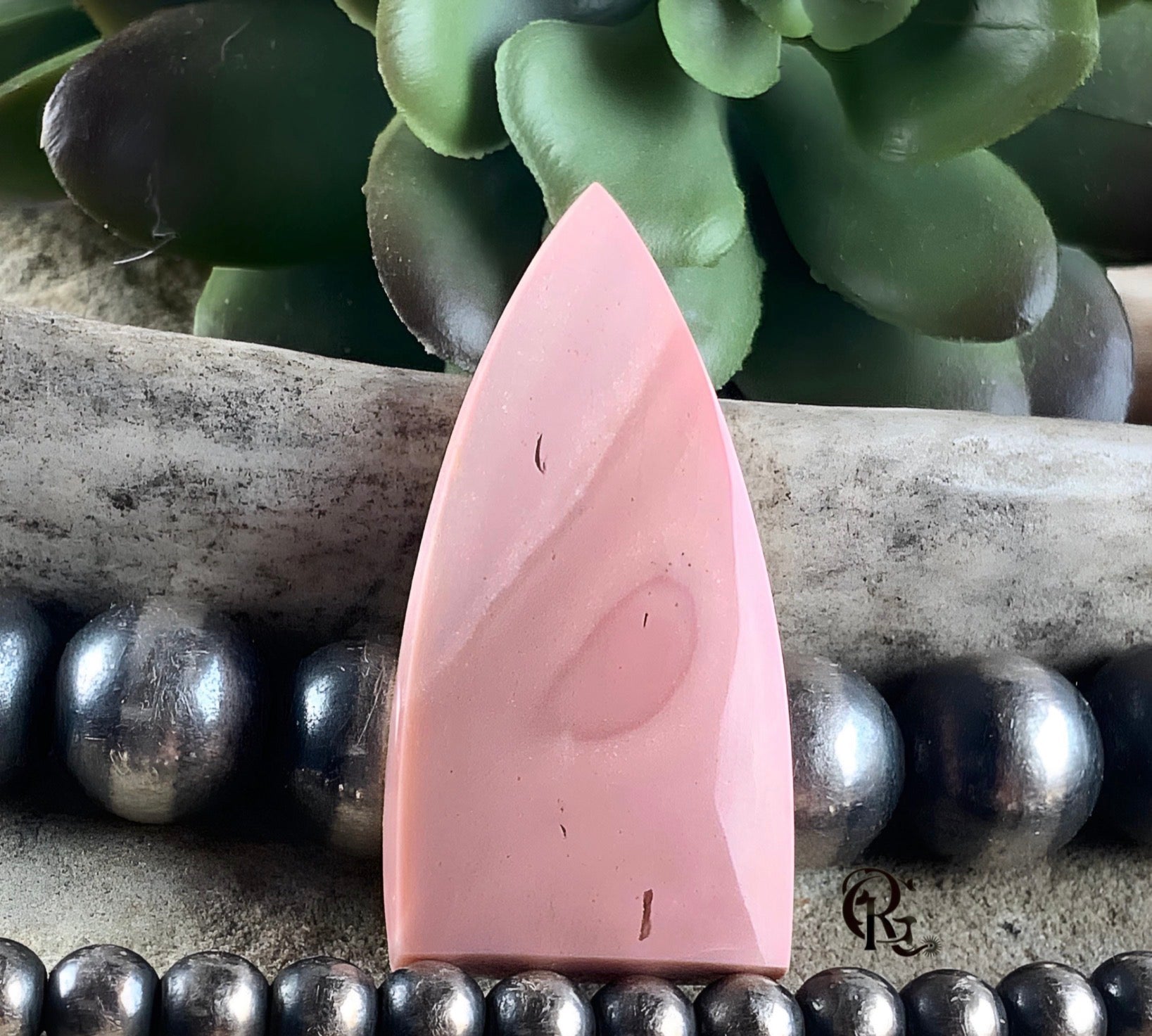 Pink Peruvian Opal Cabochon