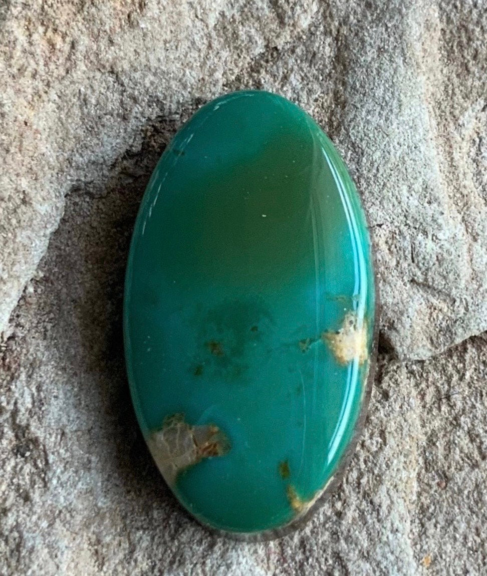 Beautiful Royston Turquoise Green Oval Cabochon