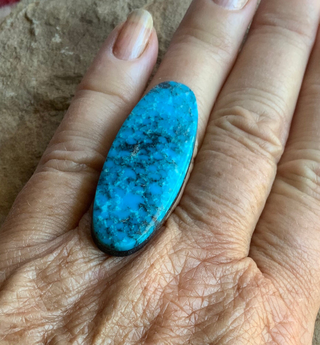 Kingman Turquoise Long Oval Cabochon