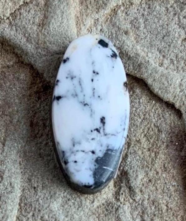 Beautiful Natural White Buffalo Oval Cabochon #WB23