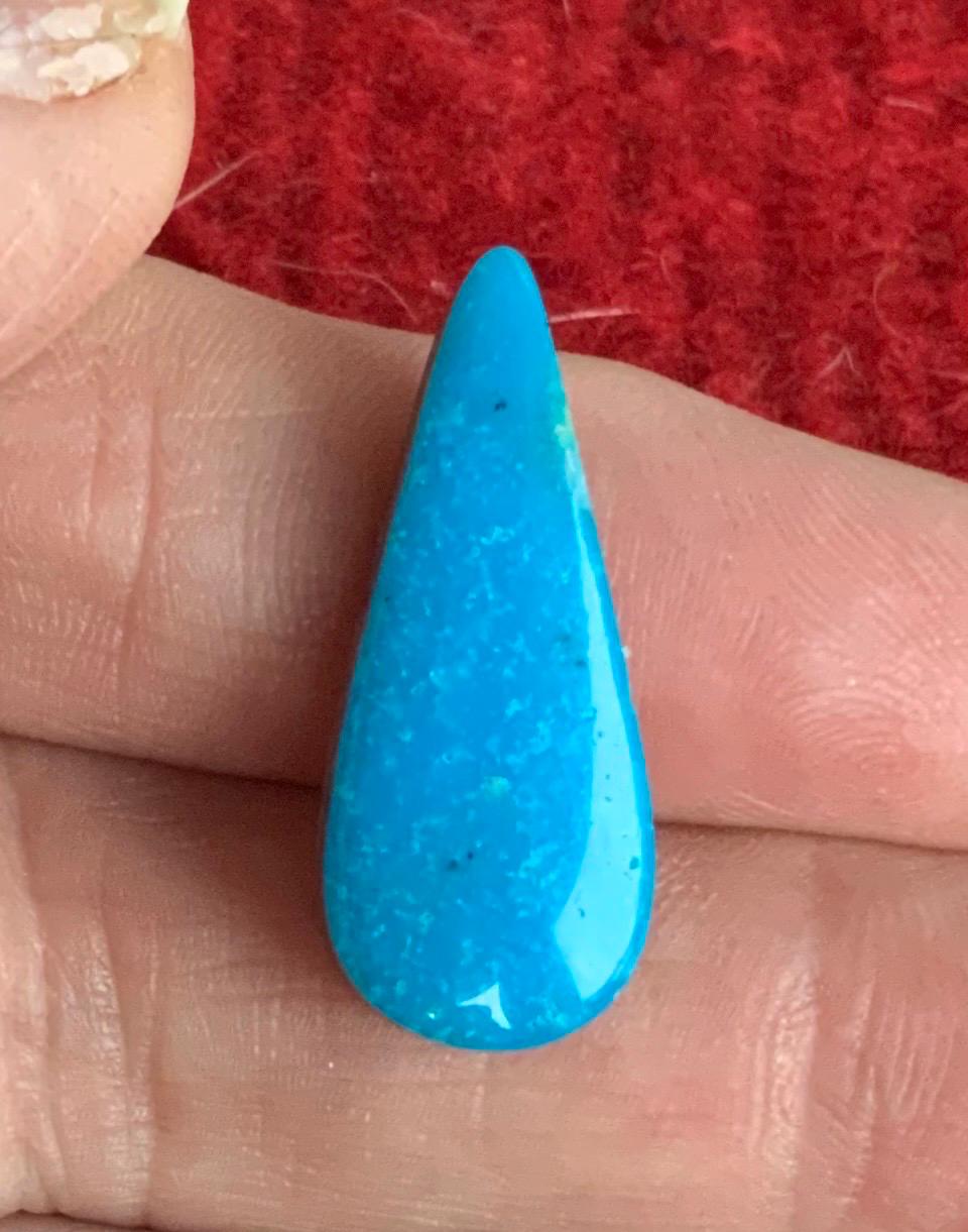Kingman Turquoise Blue Teardrop Cabochon