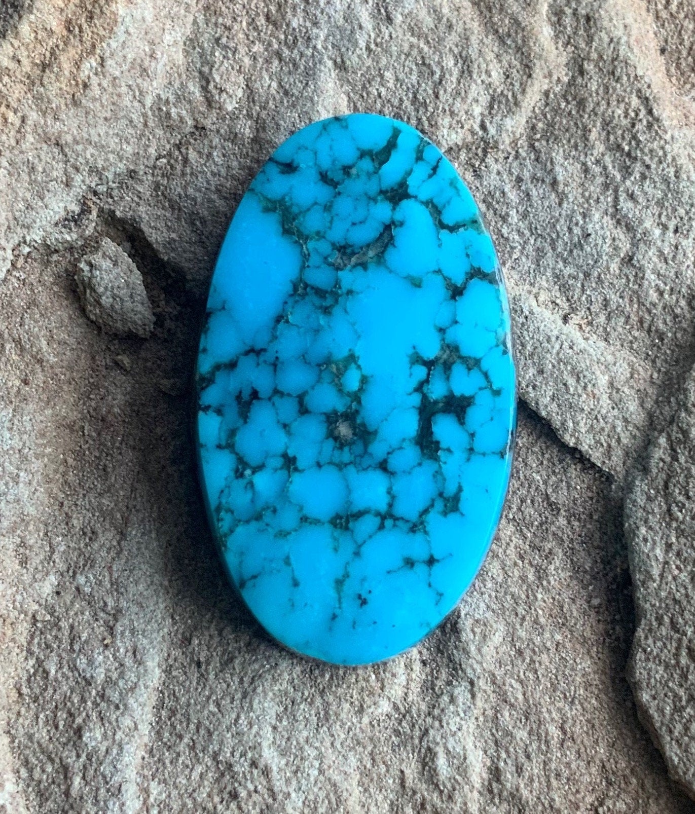Ithaca Peak Blue High Grade Turquoise Oval Cabochon