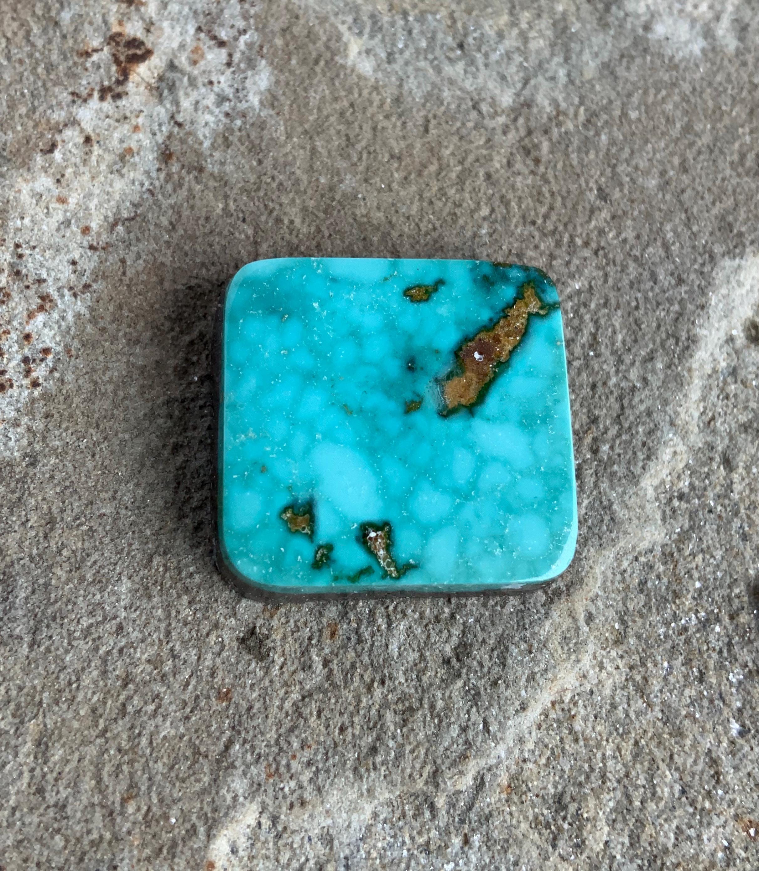Beautiful Natural Blue Square Turquoise Mountain Turquoise Cabochon