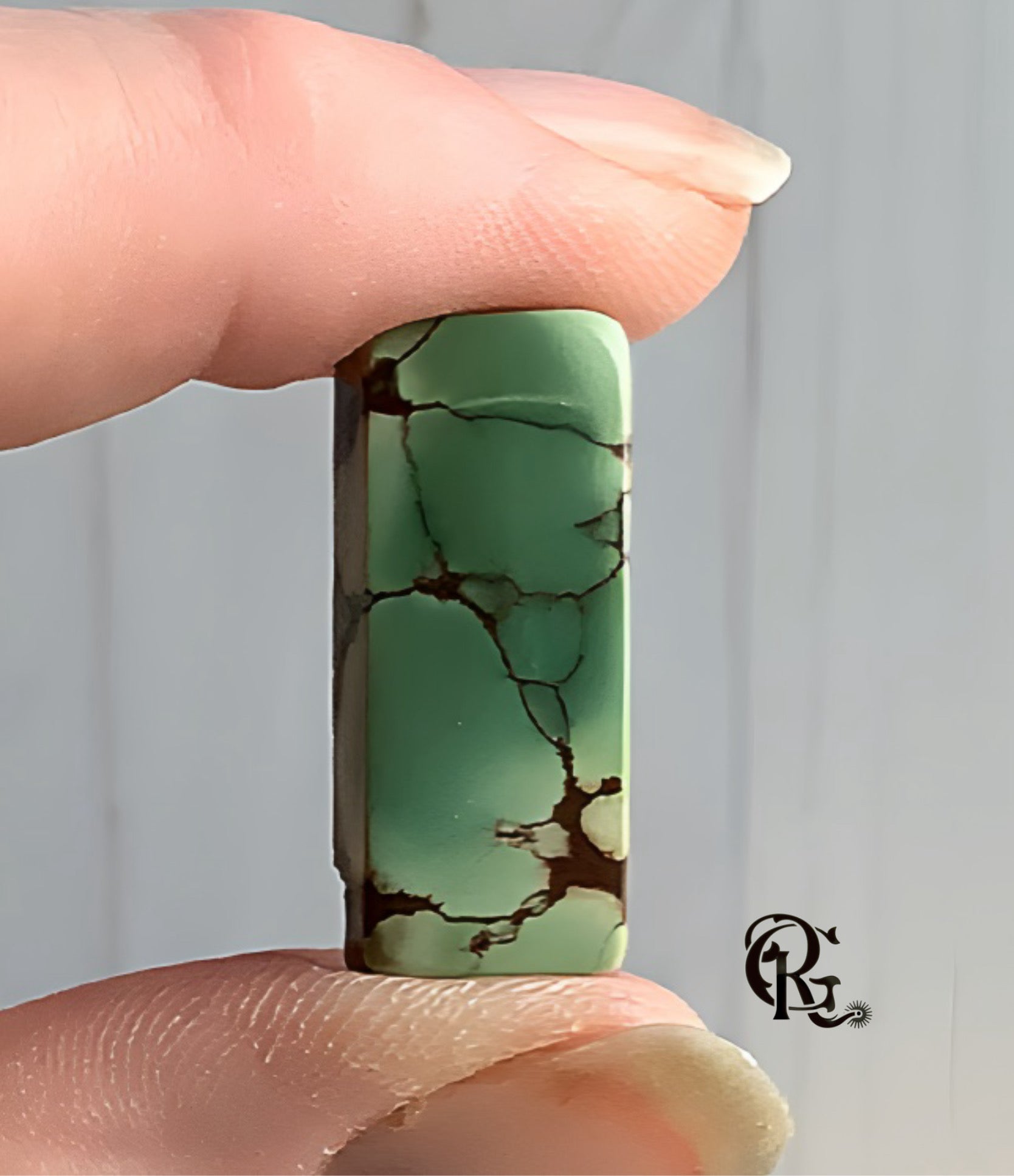 Treasure Mountain Turquoise Rectangle Cabochon-Hubei Province Gemstone