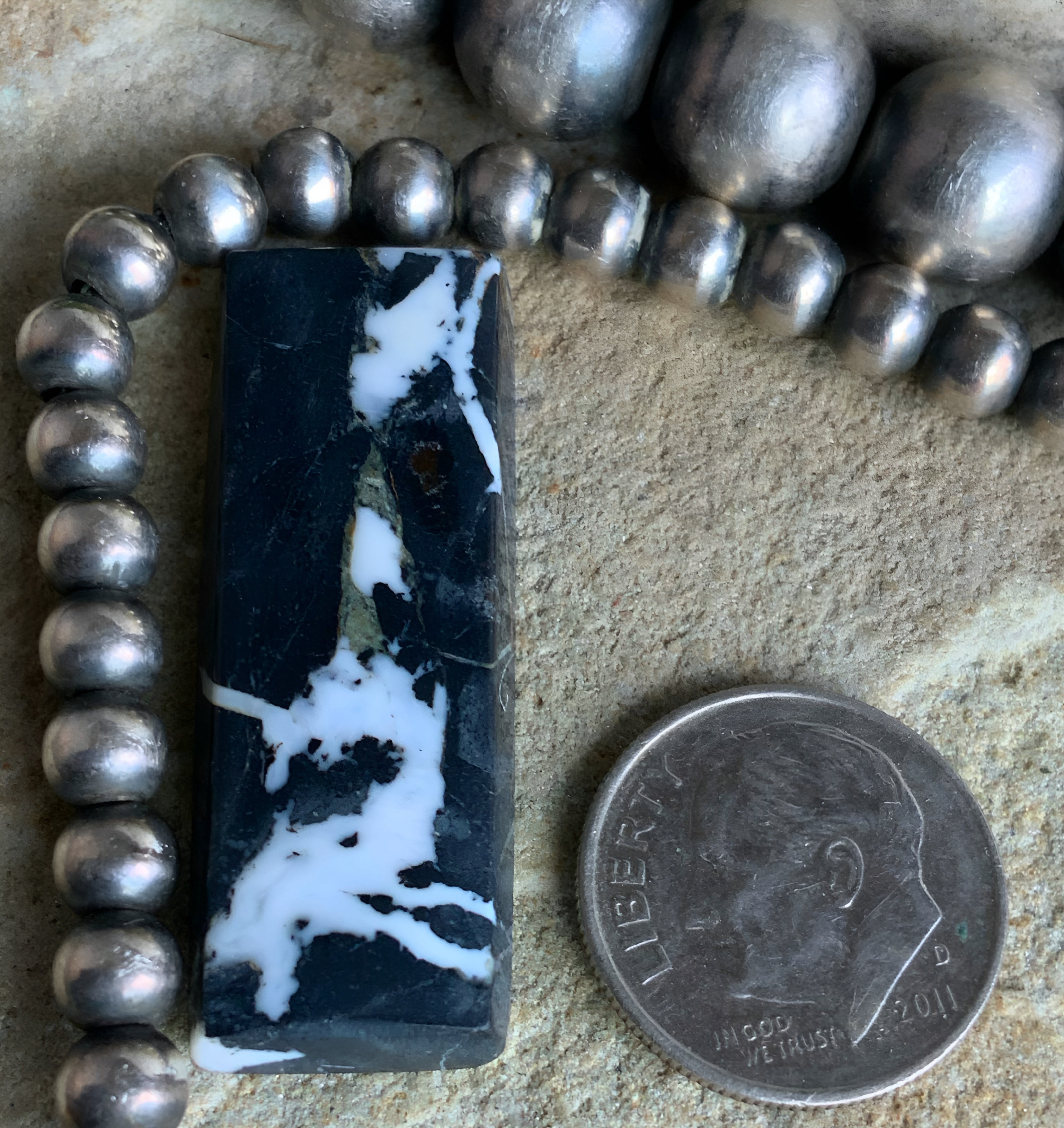 Natural White Buffalo Rectangle Cabochon-Nevada Gemstone — Ranch Gypsy