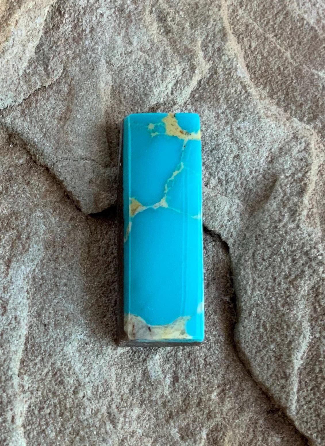 Beautiful Blue Kingman Turquoise Rectangular Cabochon #K127