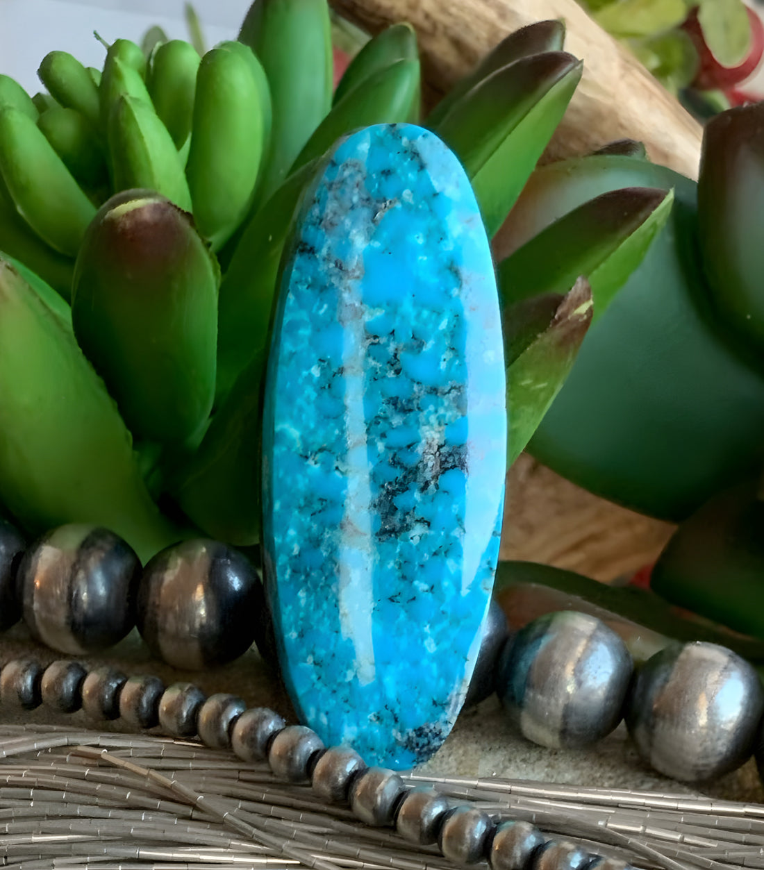 Kingman Turquoise Long Oval Cabochon