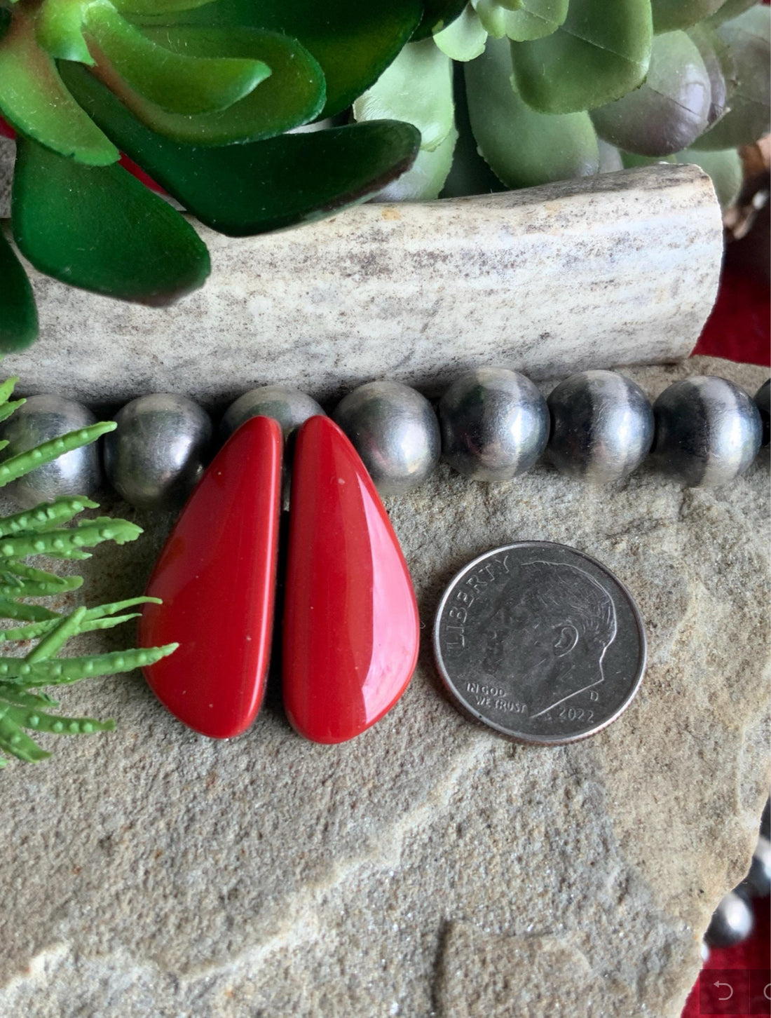 Rosarita Red Earring Set or Matched Pair