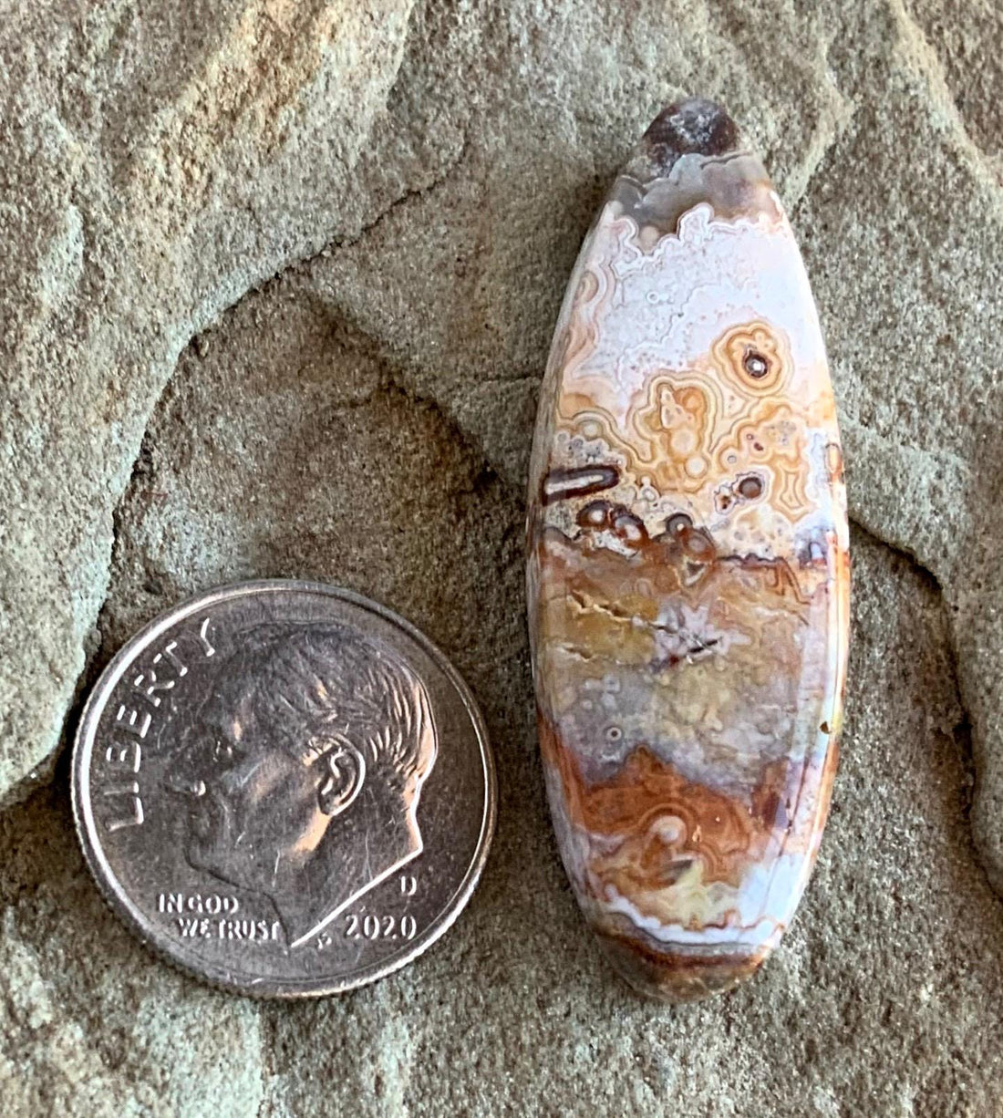 Prudent Man Plume Agate Cabochon