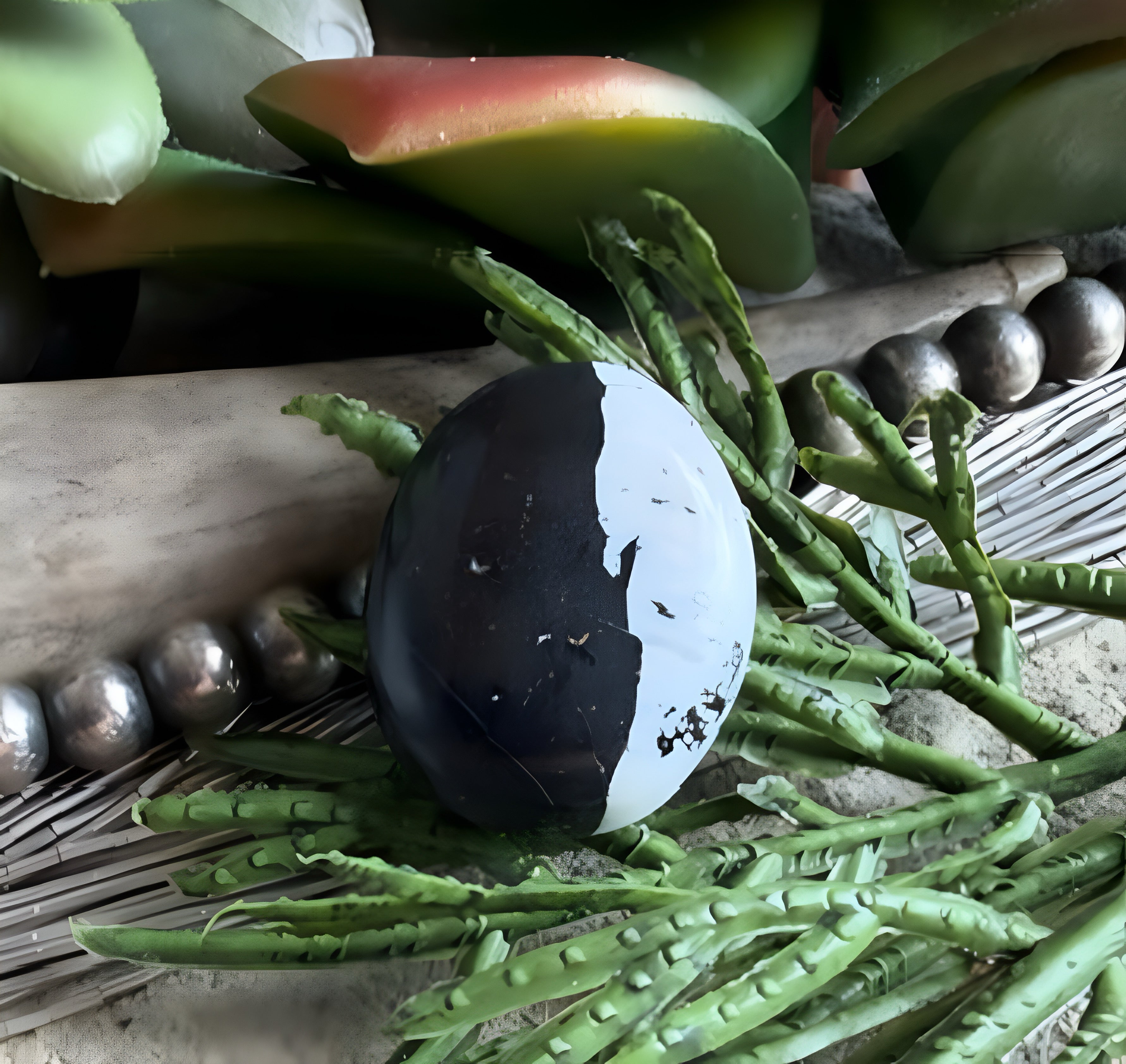 Natural White Buffalo Oval Cabochon