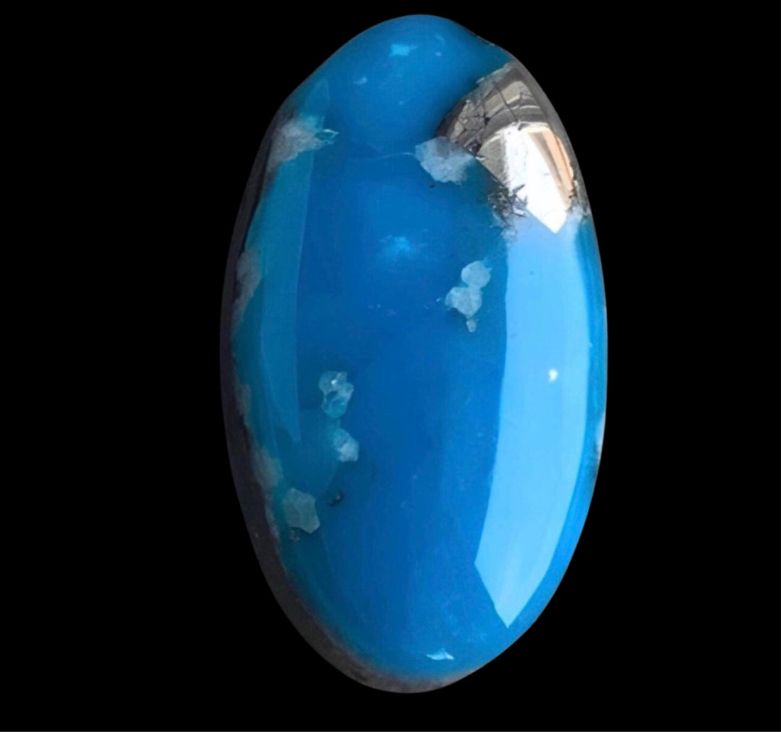Ithaca Peak Turquoise Oval with Pyrite #IP124