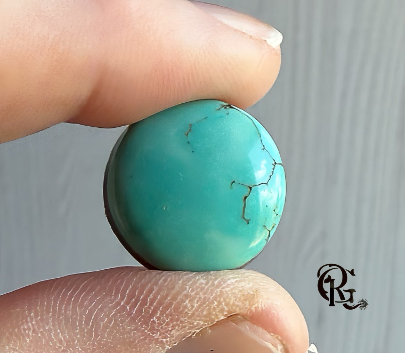 Royston Turquoise Blue Round Cabochon-Nevada Gemstone #75