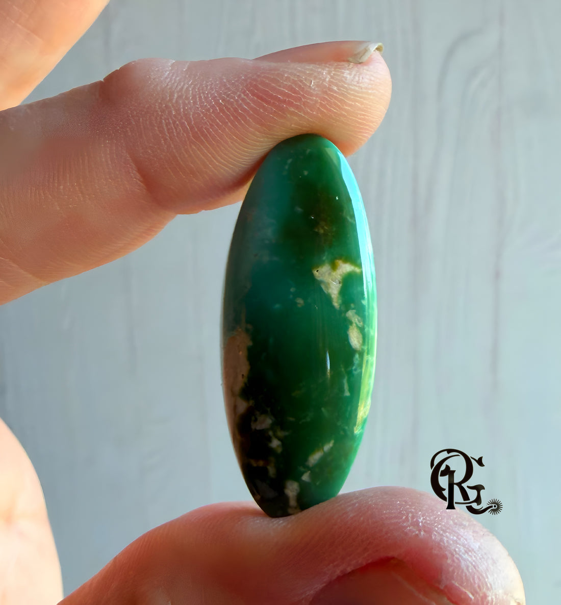Natural Royston Turquoise Oval Green Cabochon