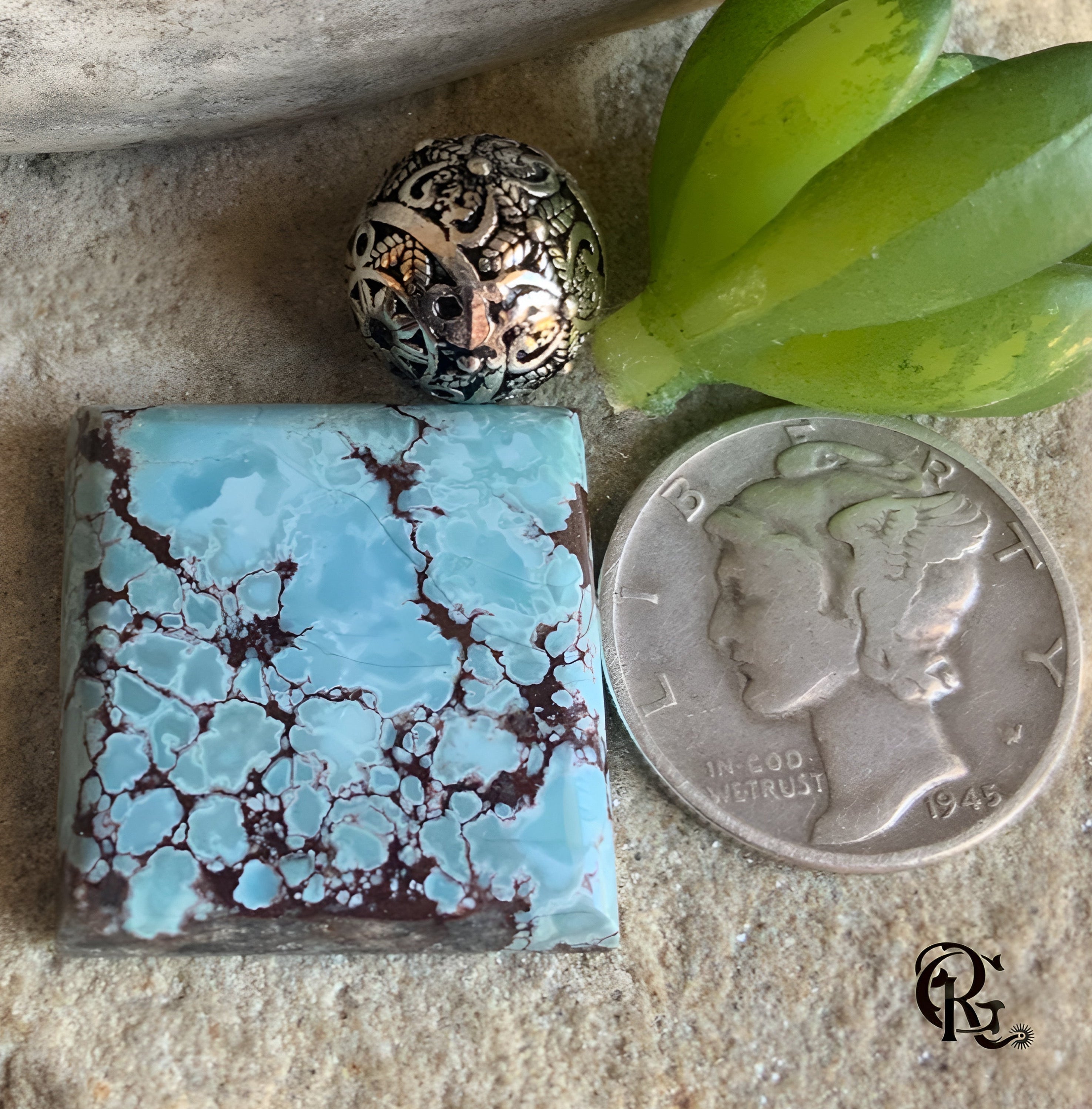 Gobi Turquoise Square Cabochon