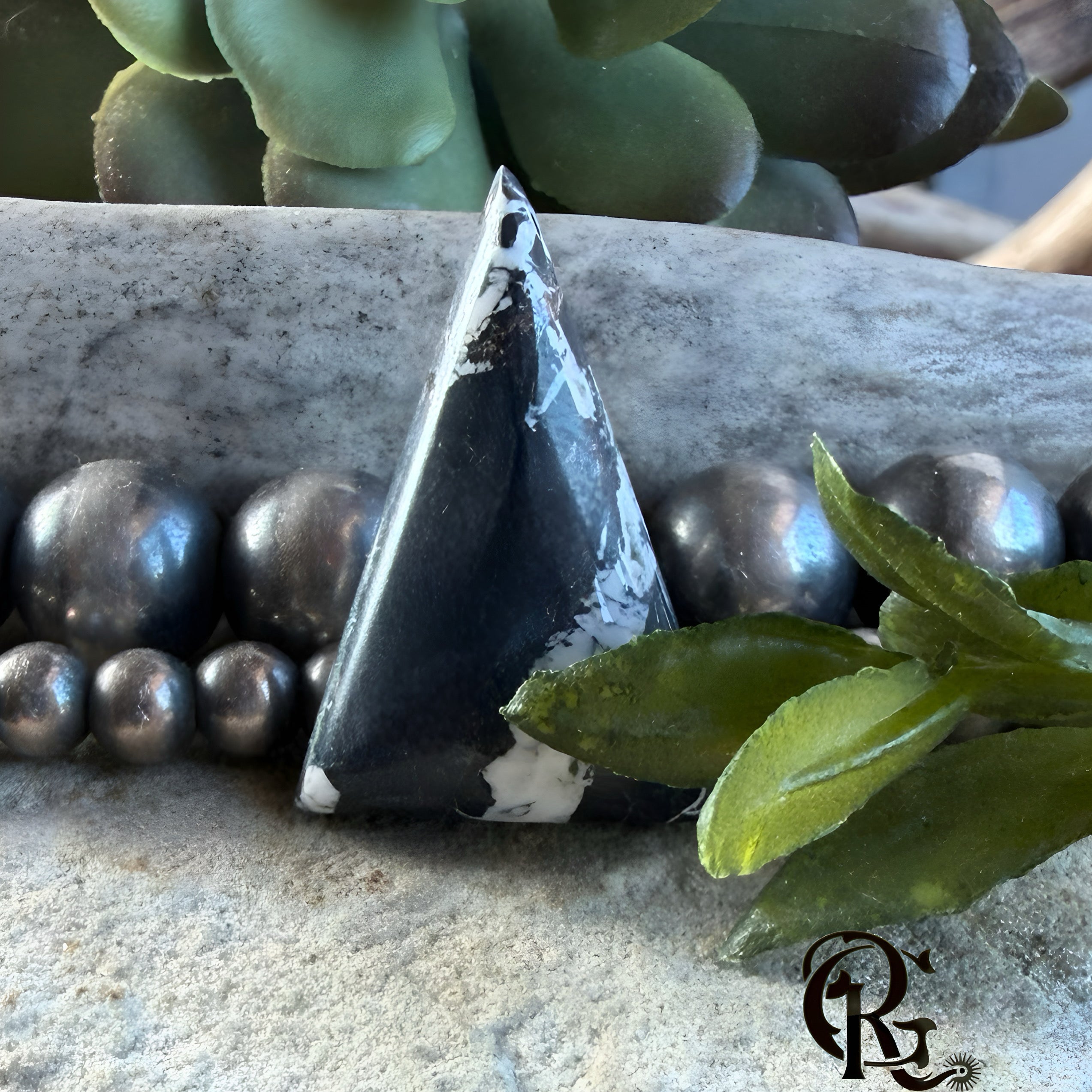 Natural White Buffalo Triangular Cabochon-Nevada Gemstone