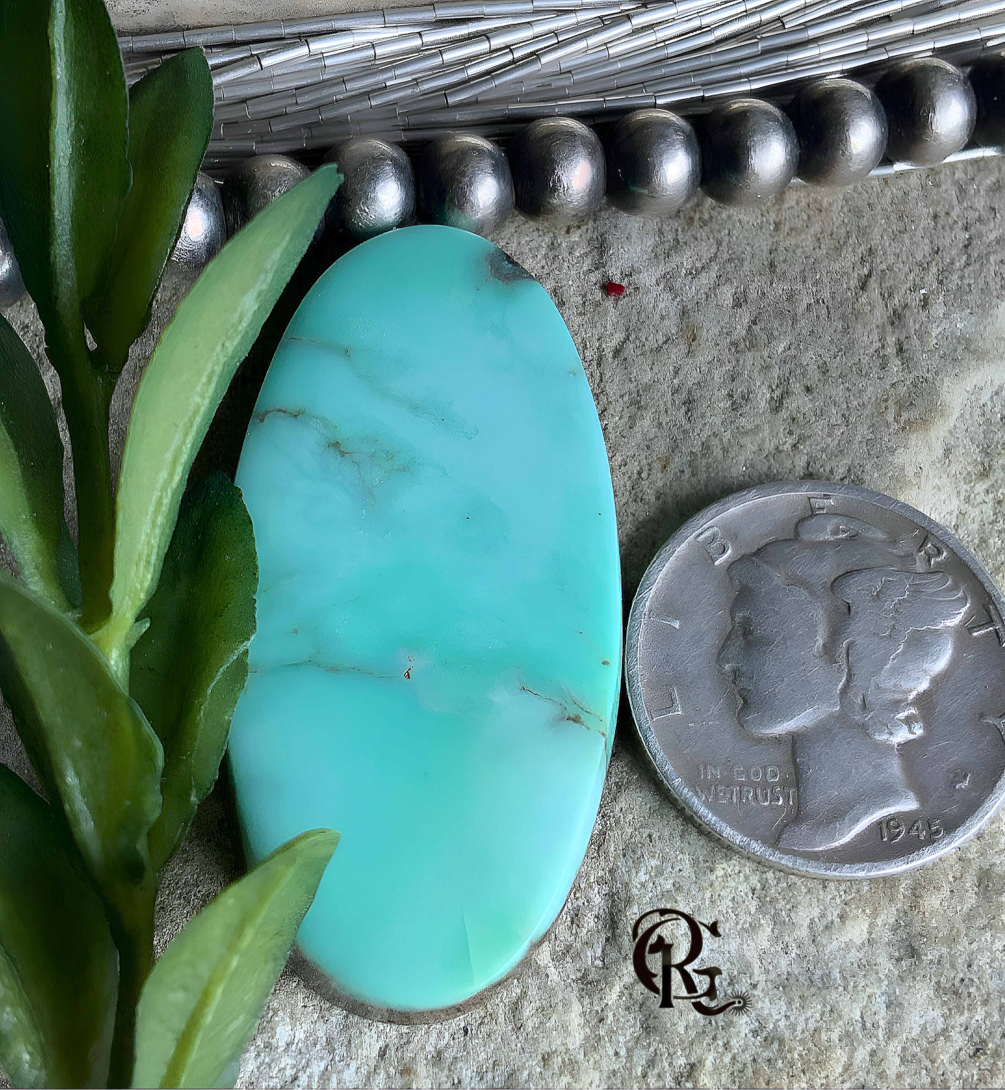 Number Eight Turquoise Oval Cabochon-Nevada Mined  Gemstone