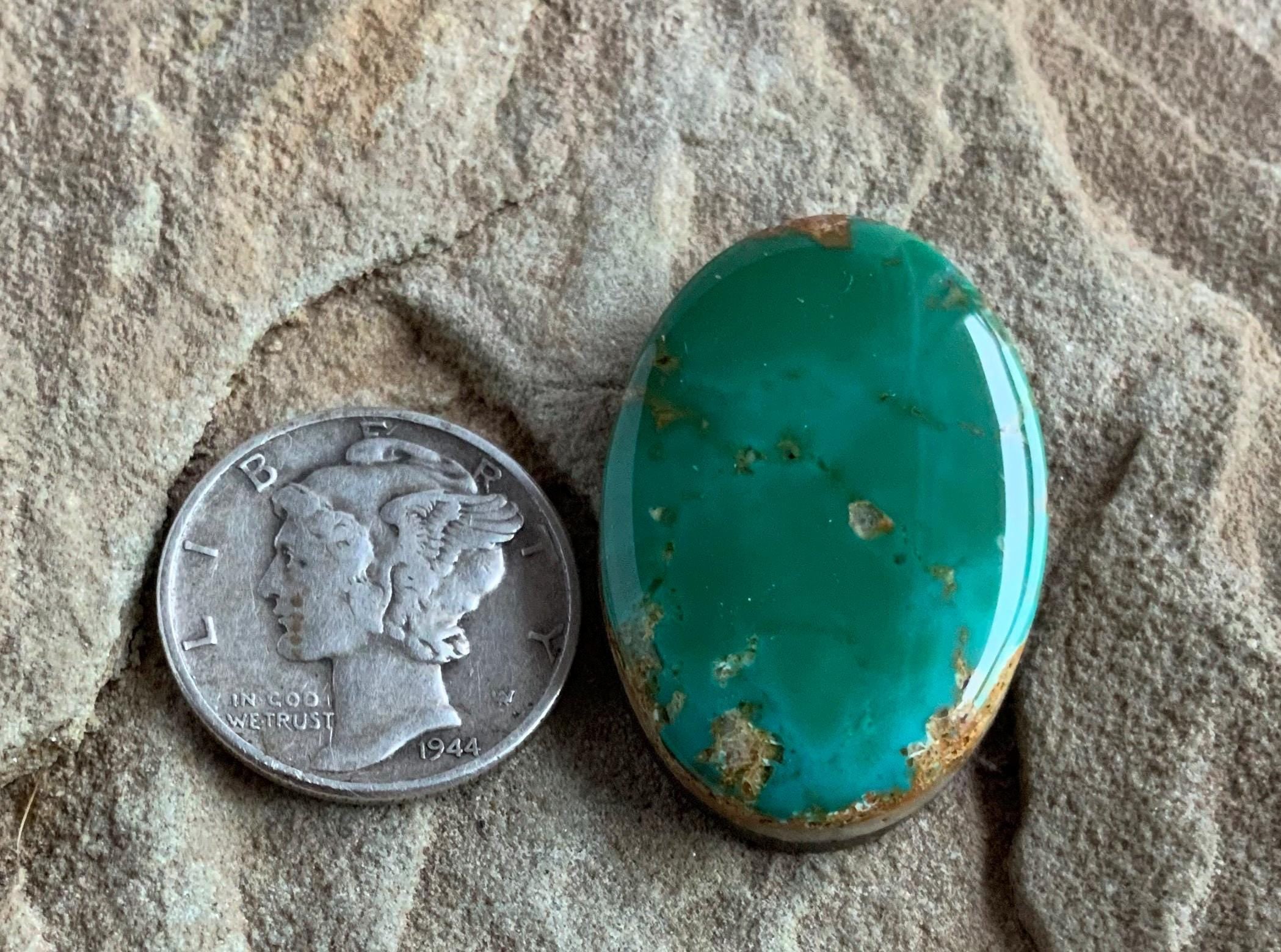 Natural High Grade Green Royston Turquoise Oval Cabochon