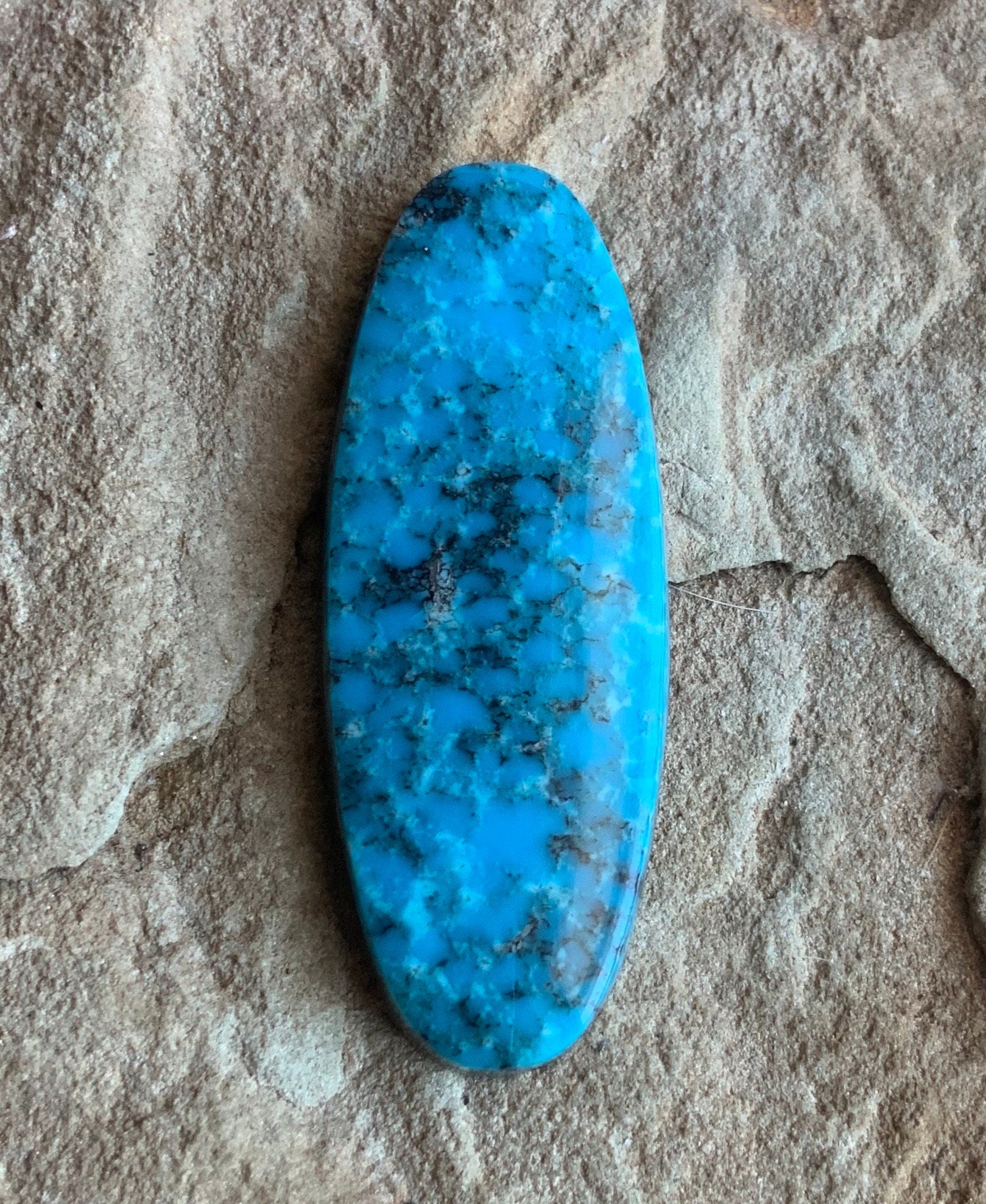 Kingman Turquoise Long Oval Cabochon