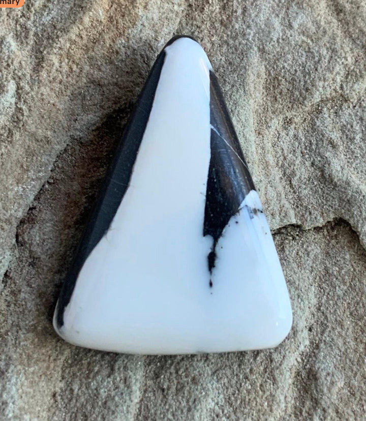 Natural White Buffalo Triangular Cabochon — Ranch Gypsy