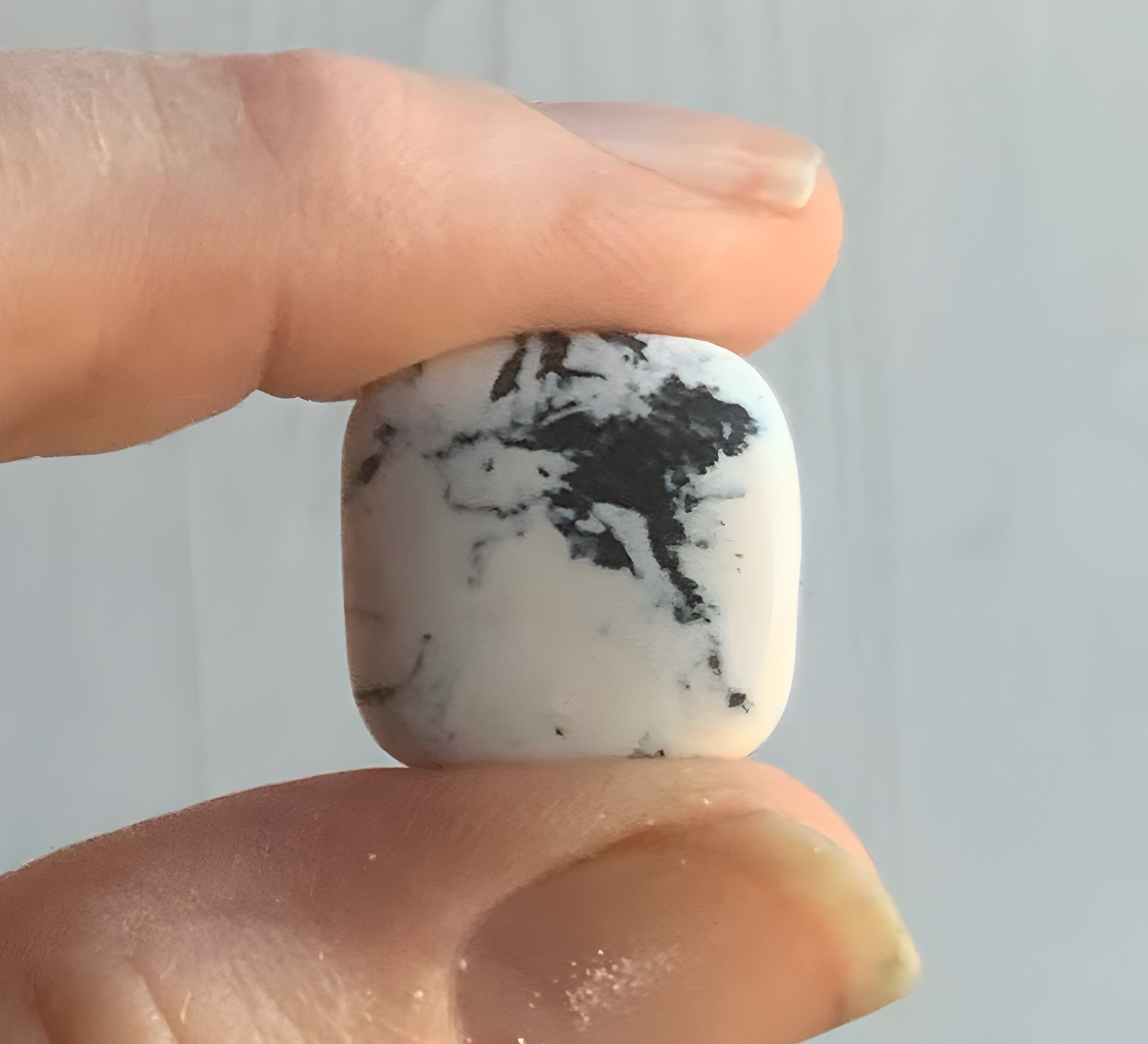 Natural White Buffalo Square Cabochon — Ranch Gypsy