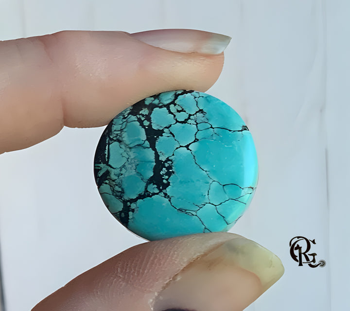 Bao Canyon Turquoise Round Cabochon-Hubei Province Gemstone