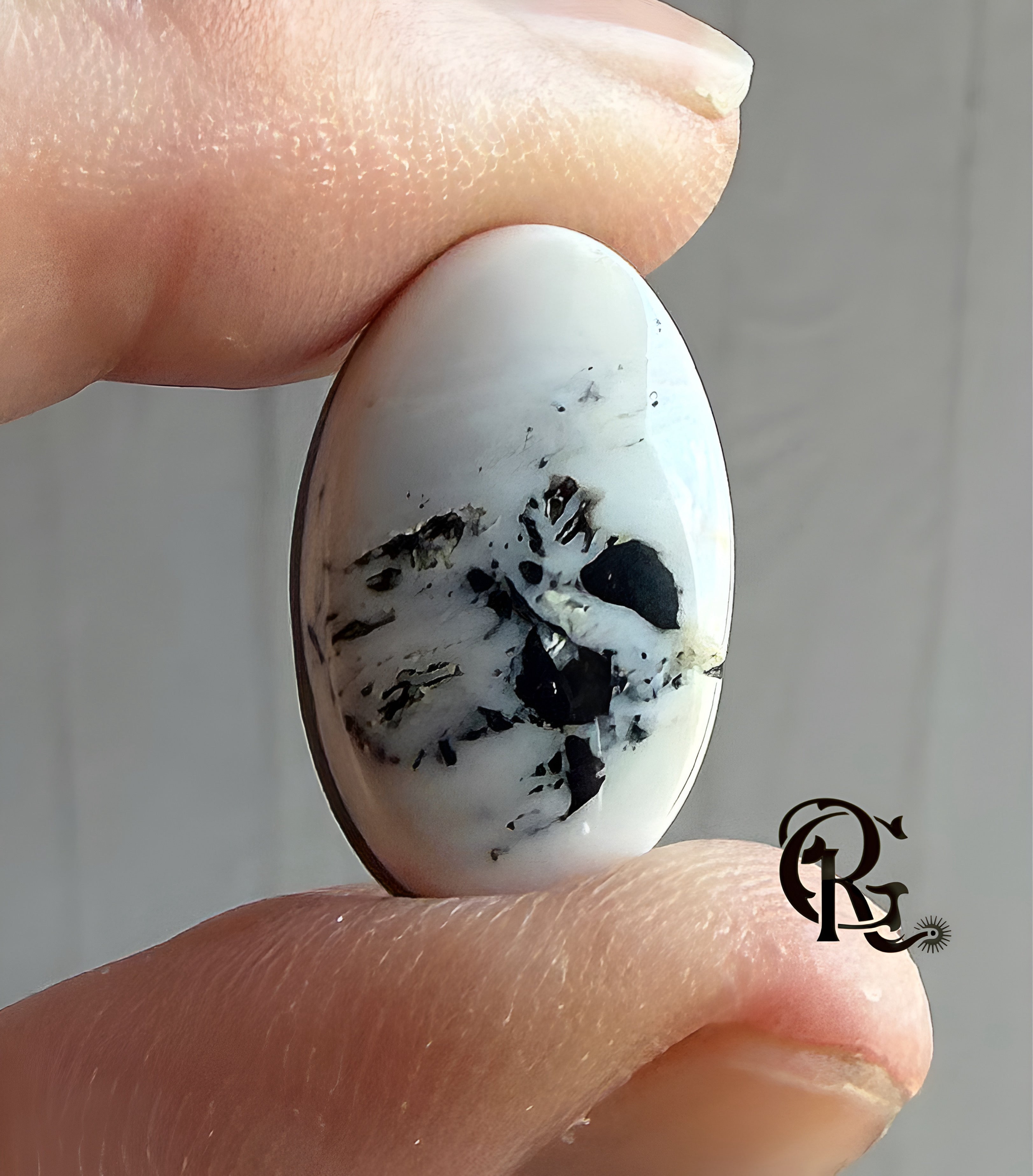 Beautiful Natural White Buffalo Oval Cabochon