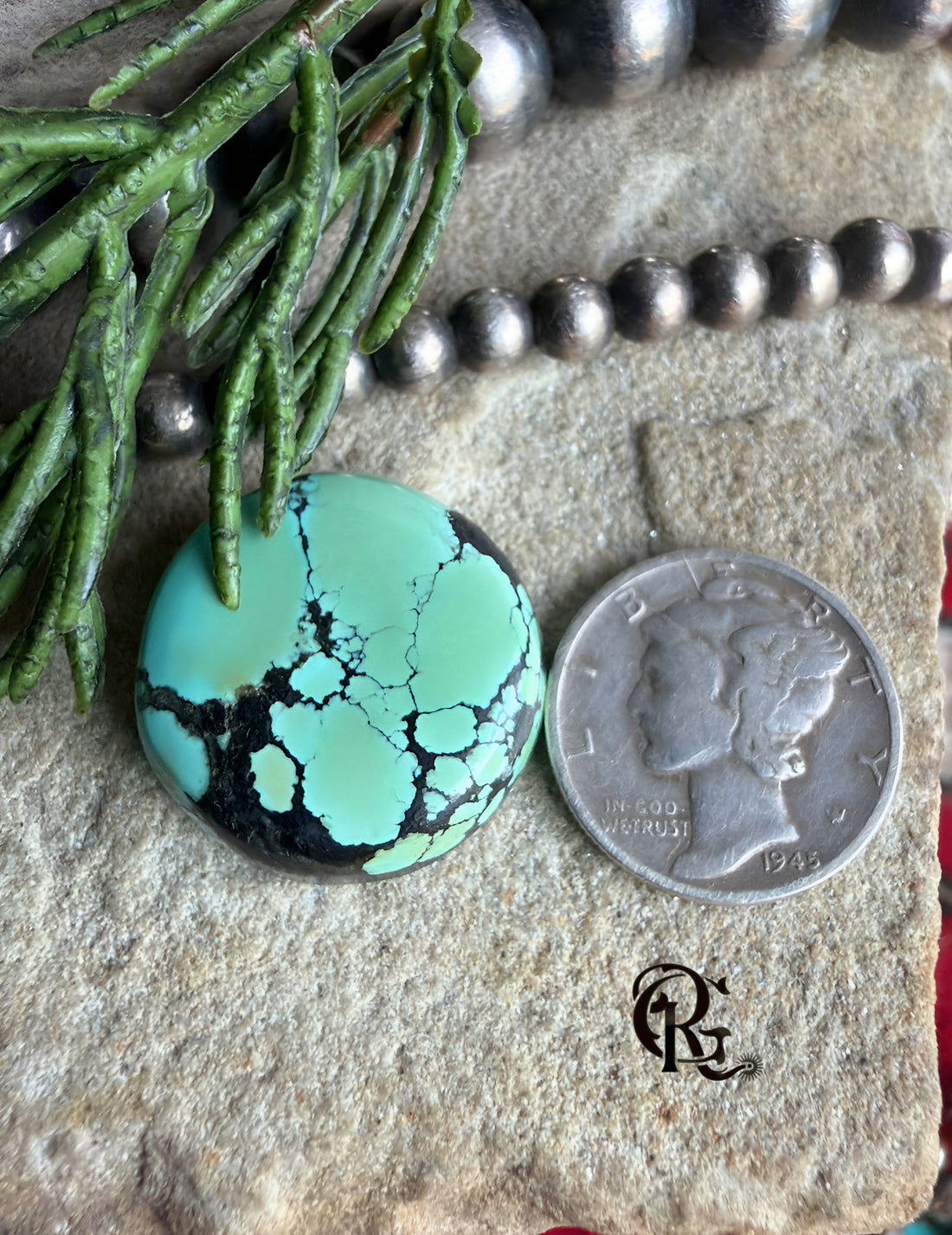 Bao Canyon Turquoise Round Cabochon -Hubei Province Gemstone