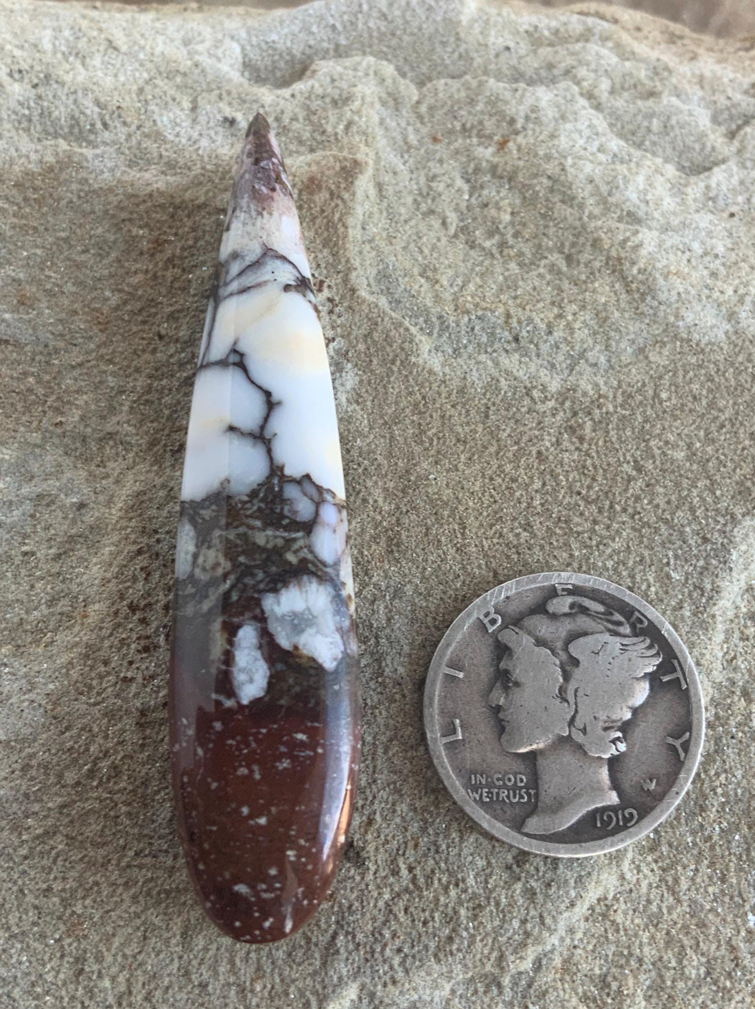 Incredible Wild Horse Magnesite Talon Cabochon