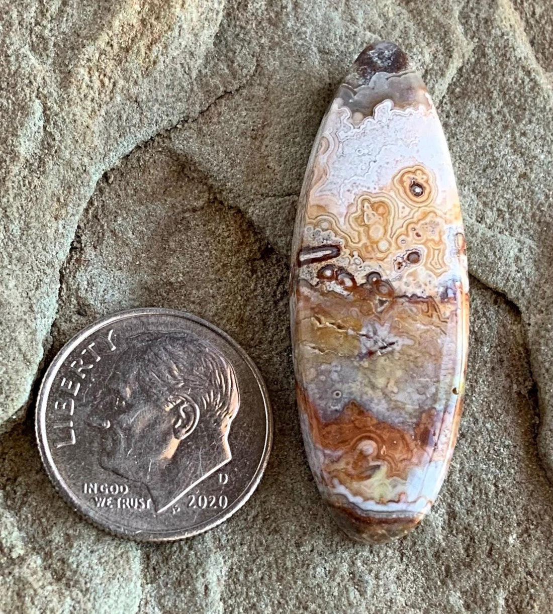 Prudent Man Plume Agate Cabochon