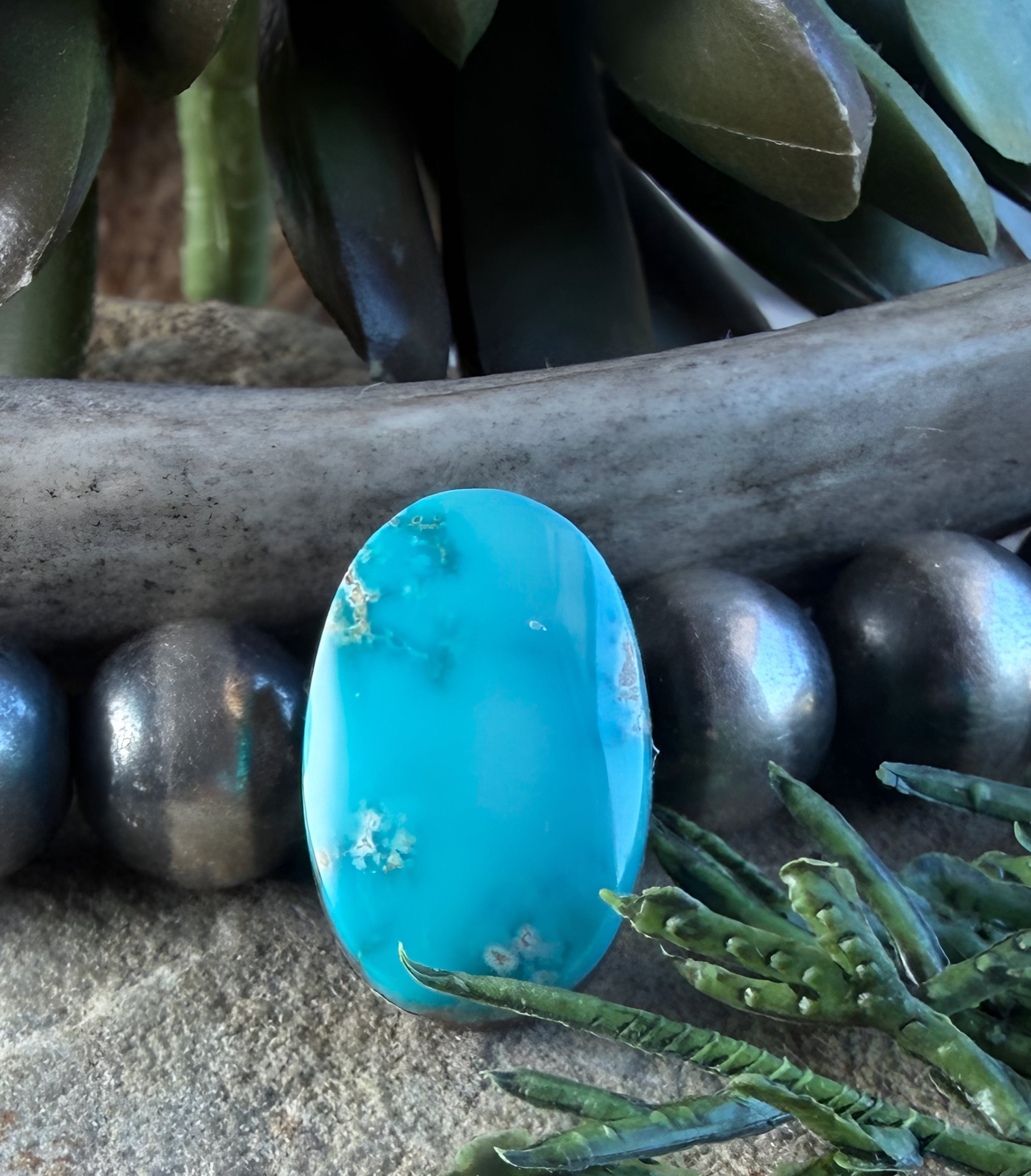 Natural Royston Turquoise Blue Oval Cabochon-Nevada Gemstone (Copy)