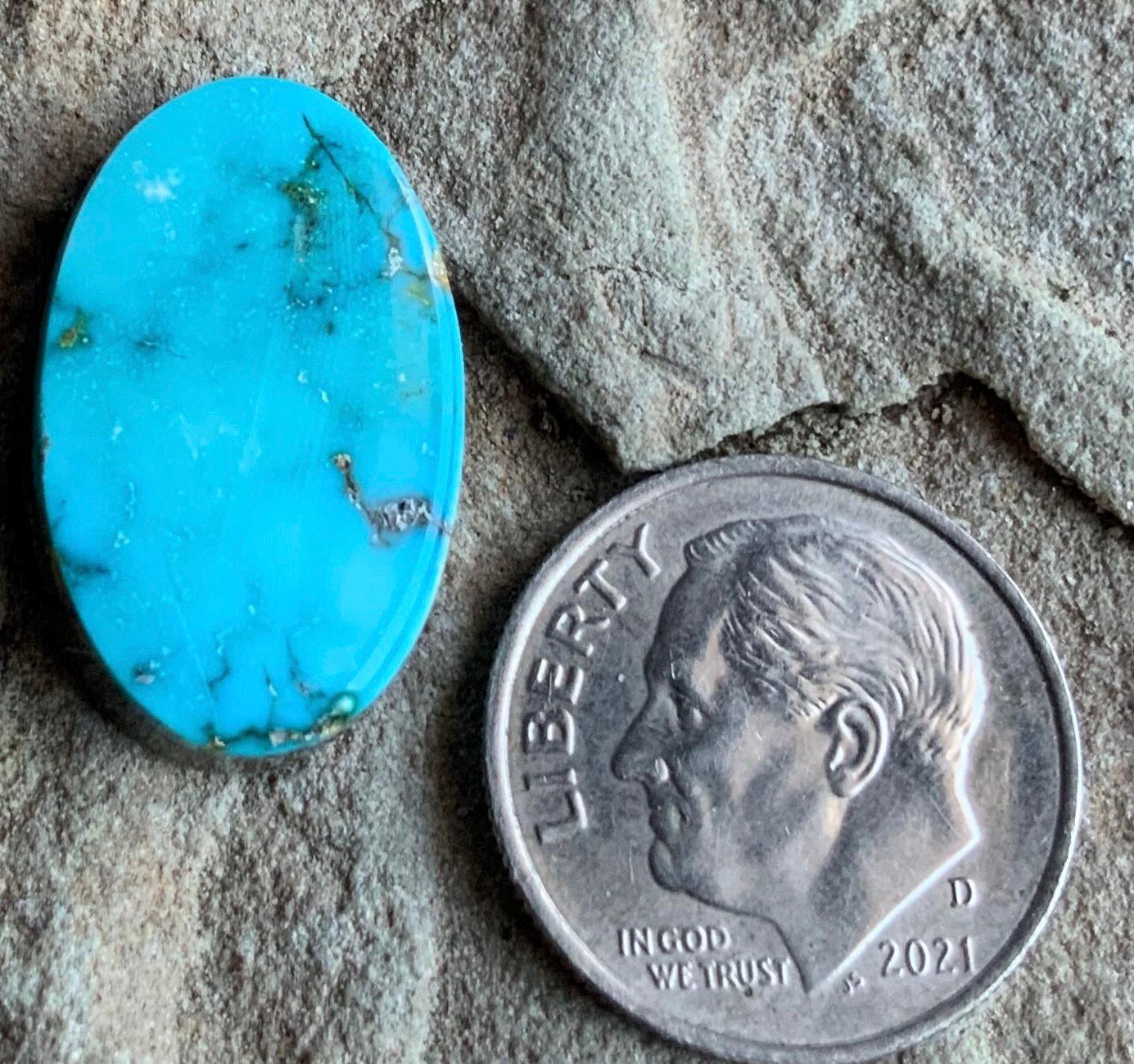 Royston Turquoise Blue Oval Cabochon #R23