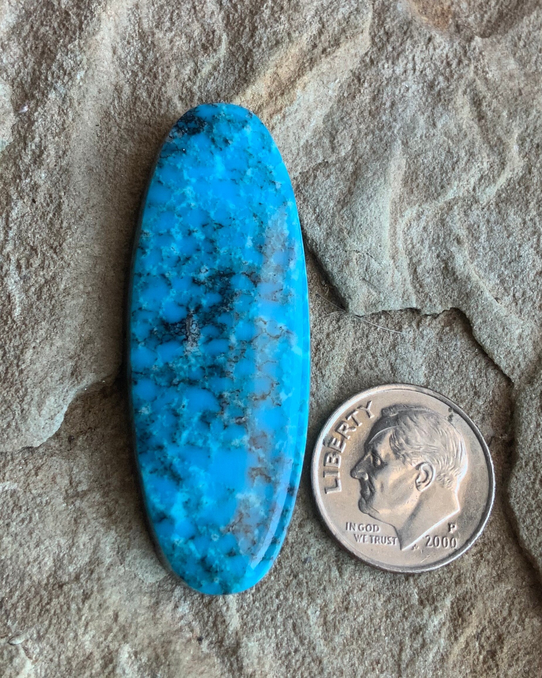 Kingman Turquoise Long Oval Cabochon