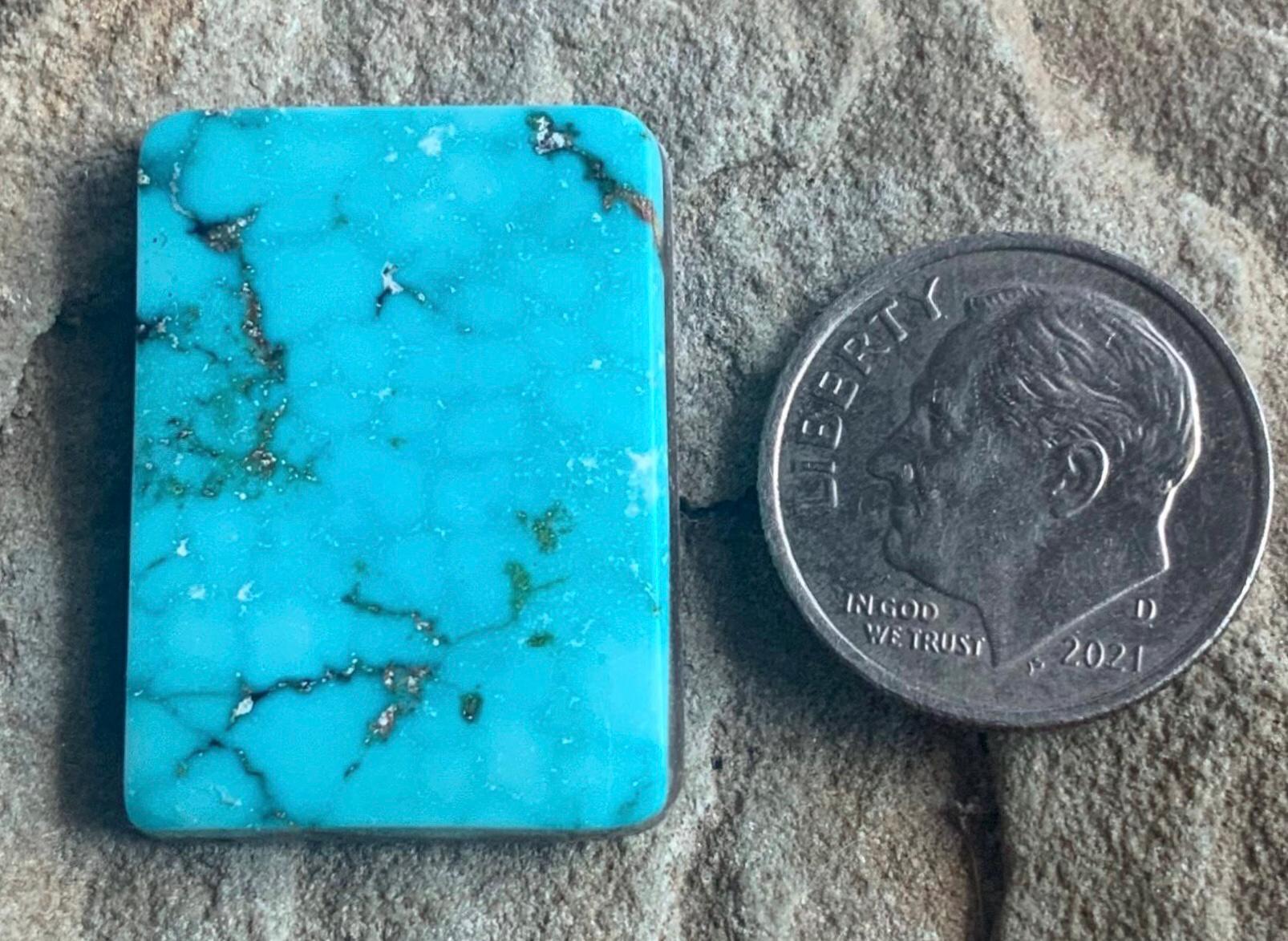 Royston Turquoise Large Blue Rectangular Cabochon #R8
