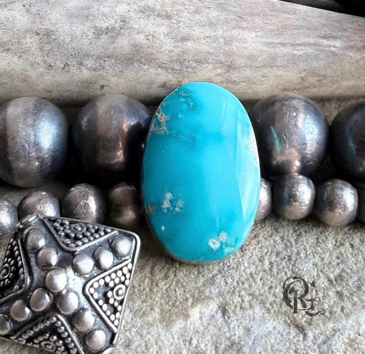 Natural Royston Turquoise Blue Oval Cabochon-Nevada Gemstone (Copy)