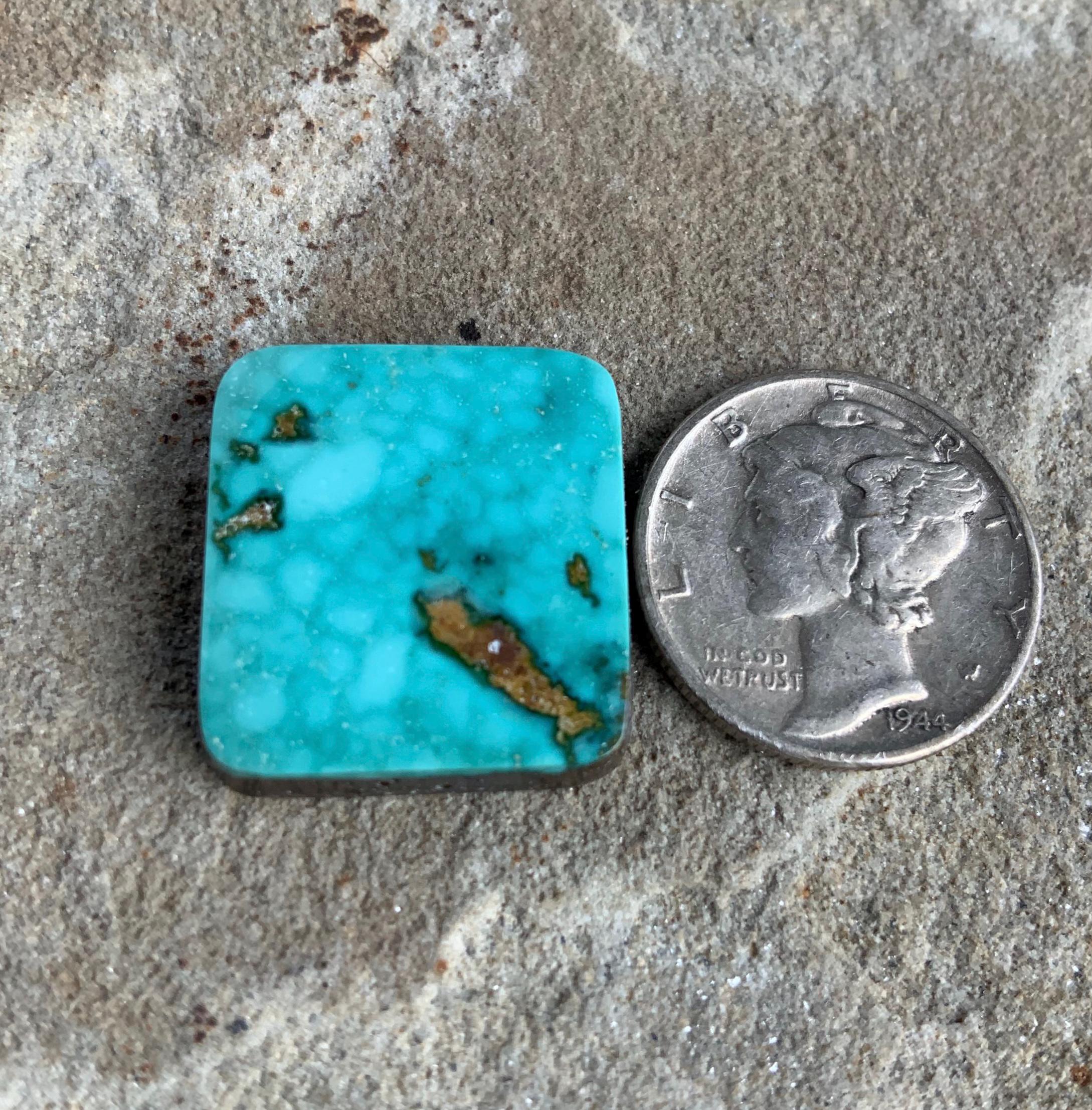 Beautiful Natural Blue Square Turquoise Mountain Turquoise Cabochon