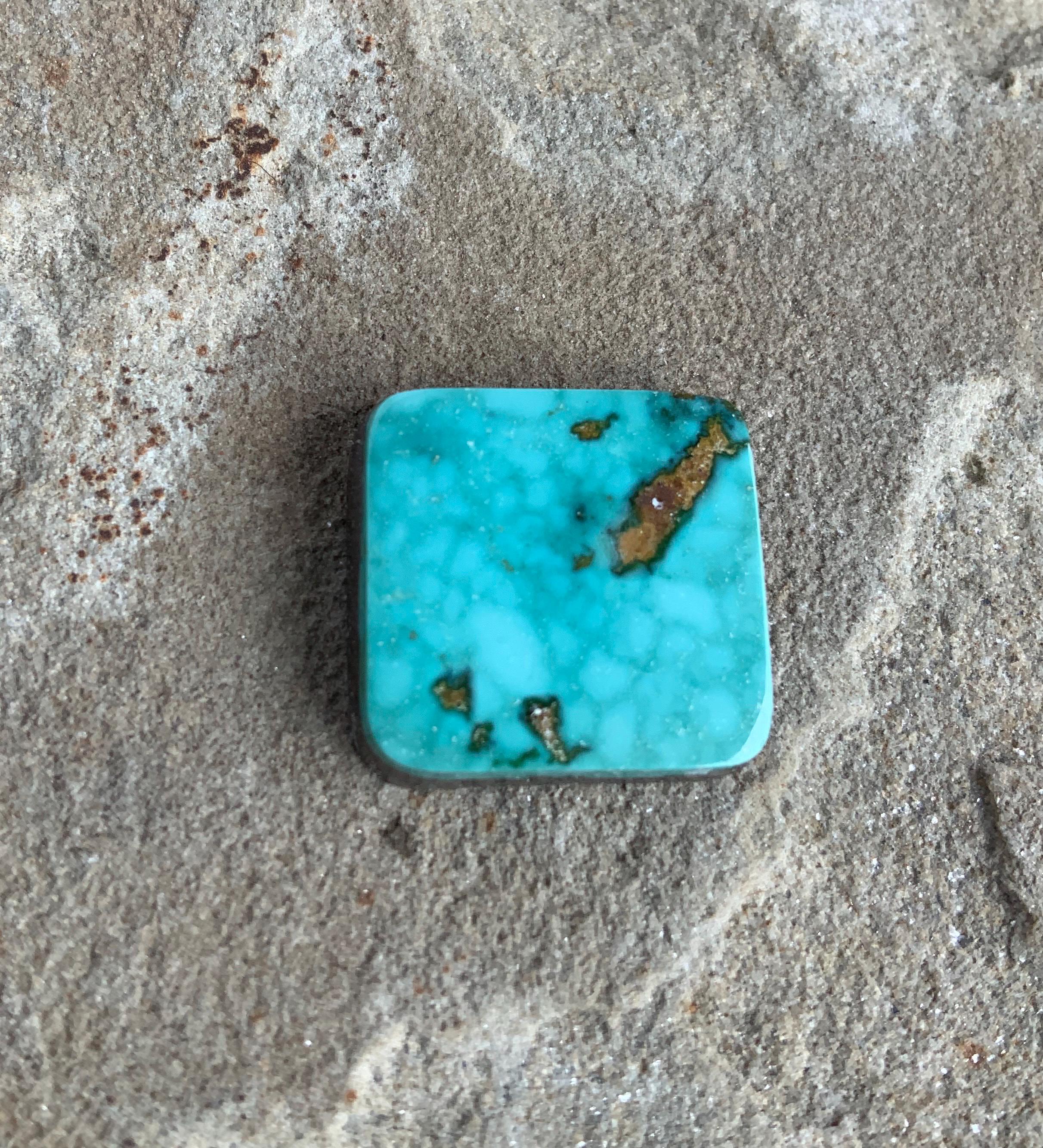Beautiful Natural Blue Square Turquoise Mountain Turquoise Cabochon