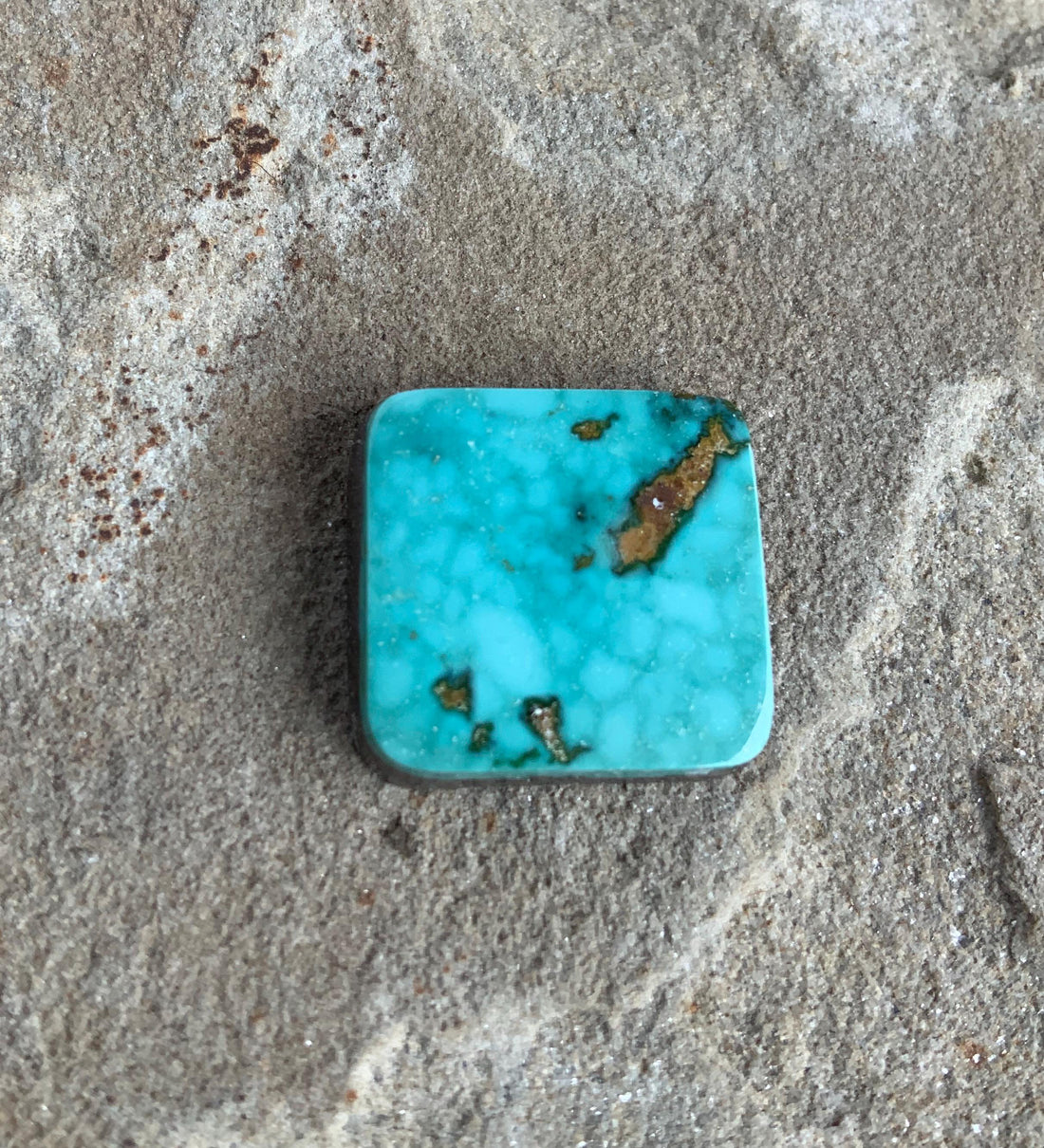 Beautiful Natural Blue Square Turquoise Mountain Turquoise Cabochon