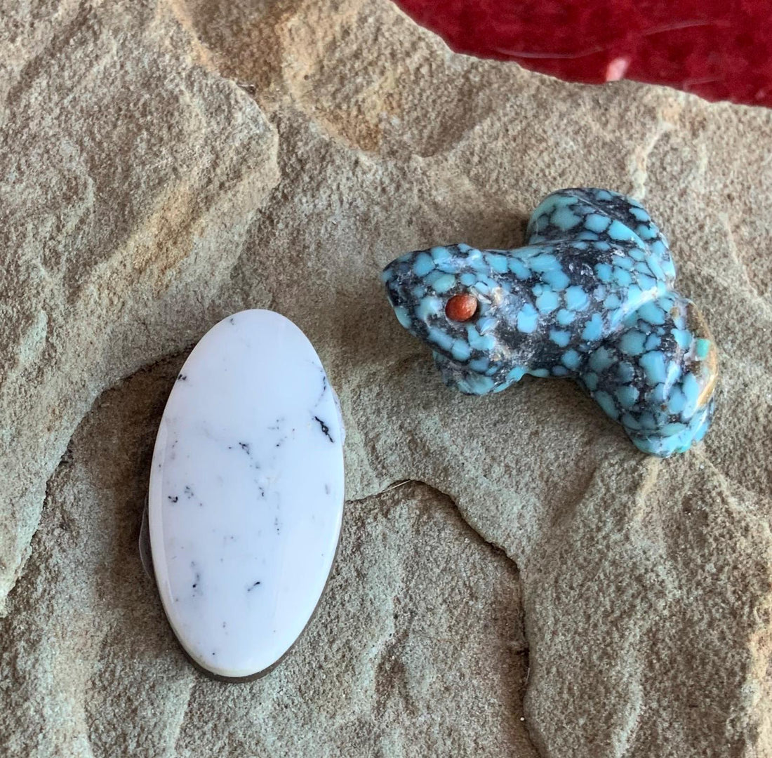 Natural White Buffalo Oval Cabochon-#WB18