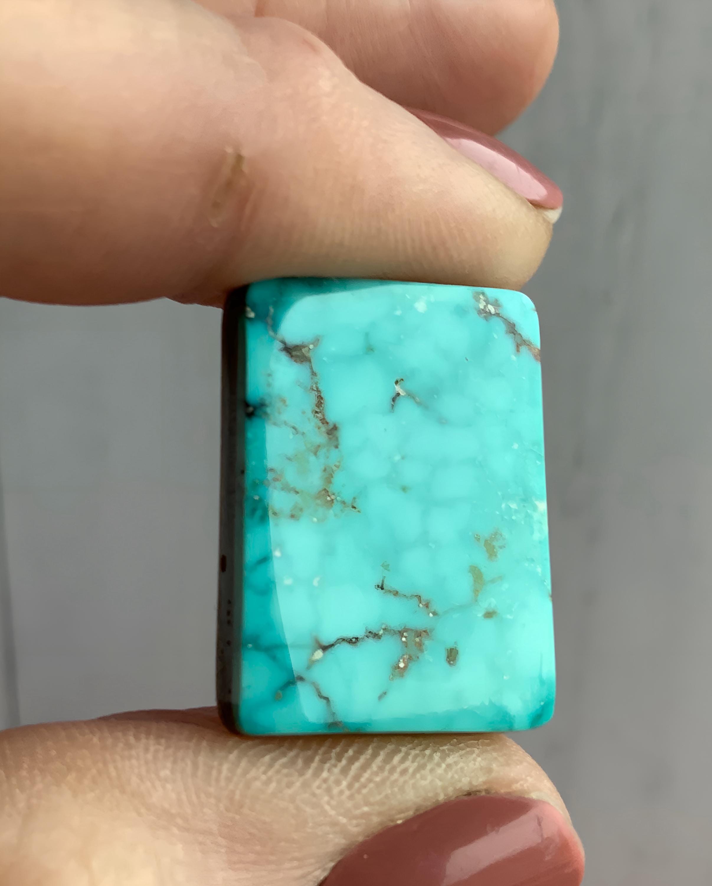 Royston Turquoise Large Blue Rectangular Cabochon #R8